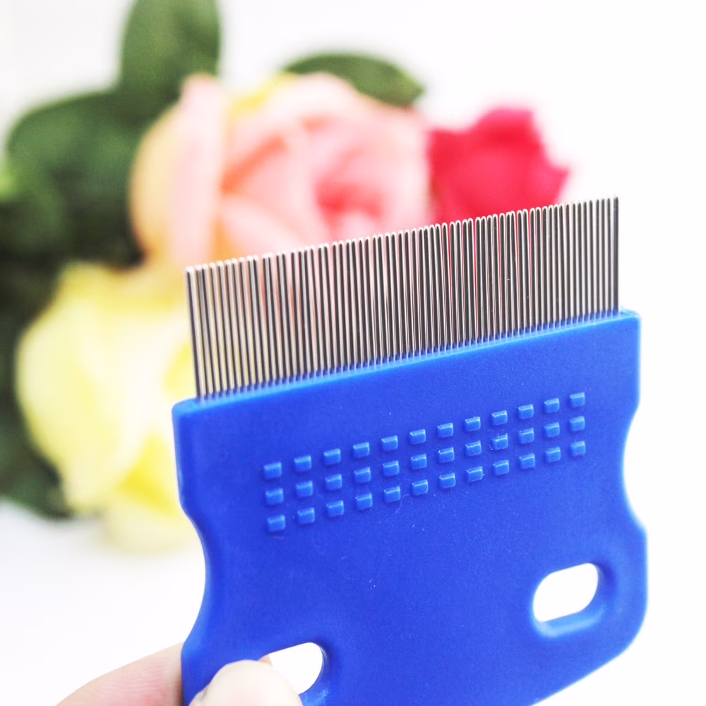 Shldybc Pet Hair Grooming Comb Flea Shedding Brush Puppy Dog Stainless Comb, Dog Puppy Grooming Steel Small Fine Toothed Pet Flea Comb
