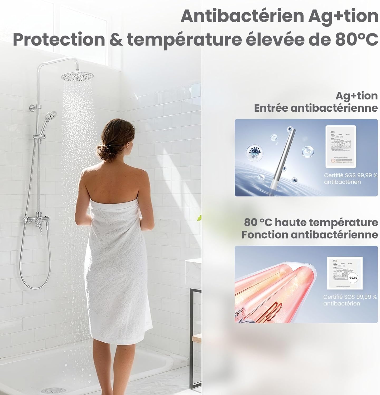 Chauffe eau mural 80 L CWH15ED1380EUW accumulation sous évier compact installation facile contrôle vocal WiFi app blanc