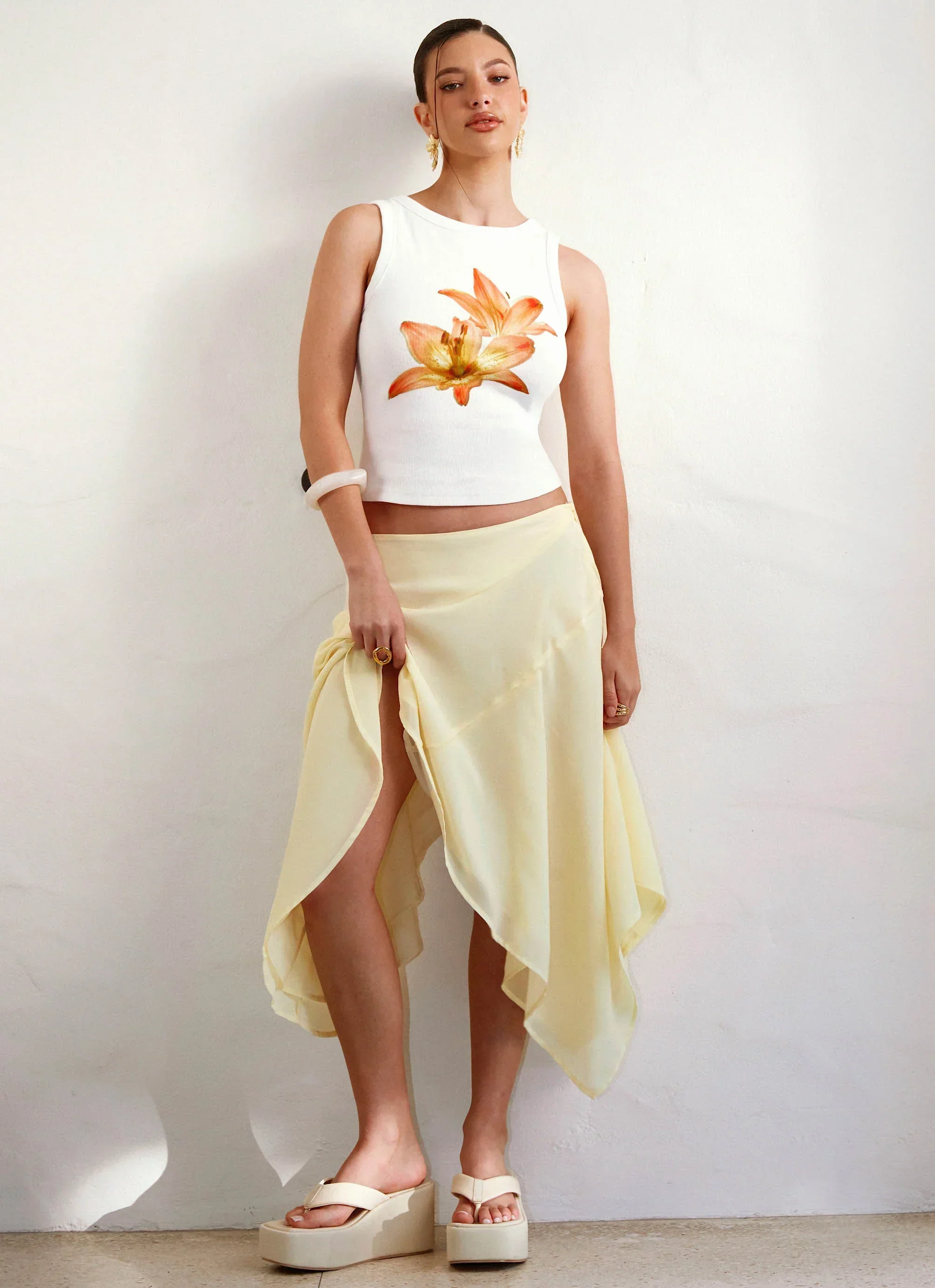 Carmela Tank Top - White