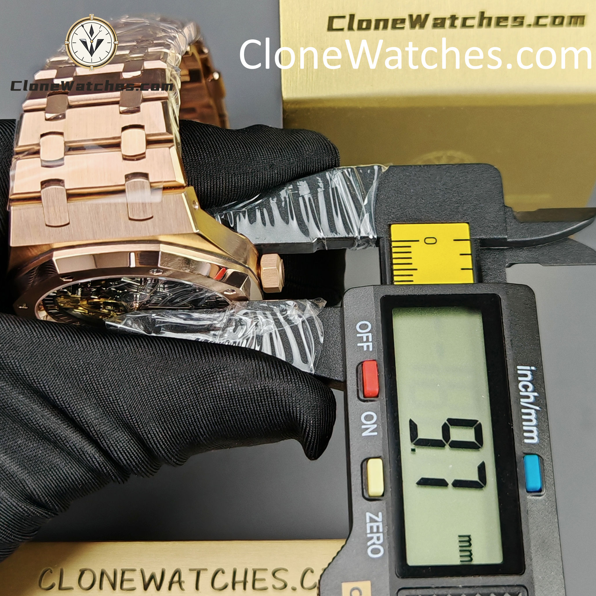 Audemars Piguet Super Clone Watches 1:1 Royal Oak Rose Gold 15407 Skeleton Dial