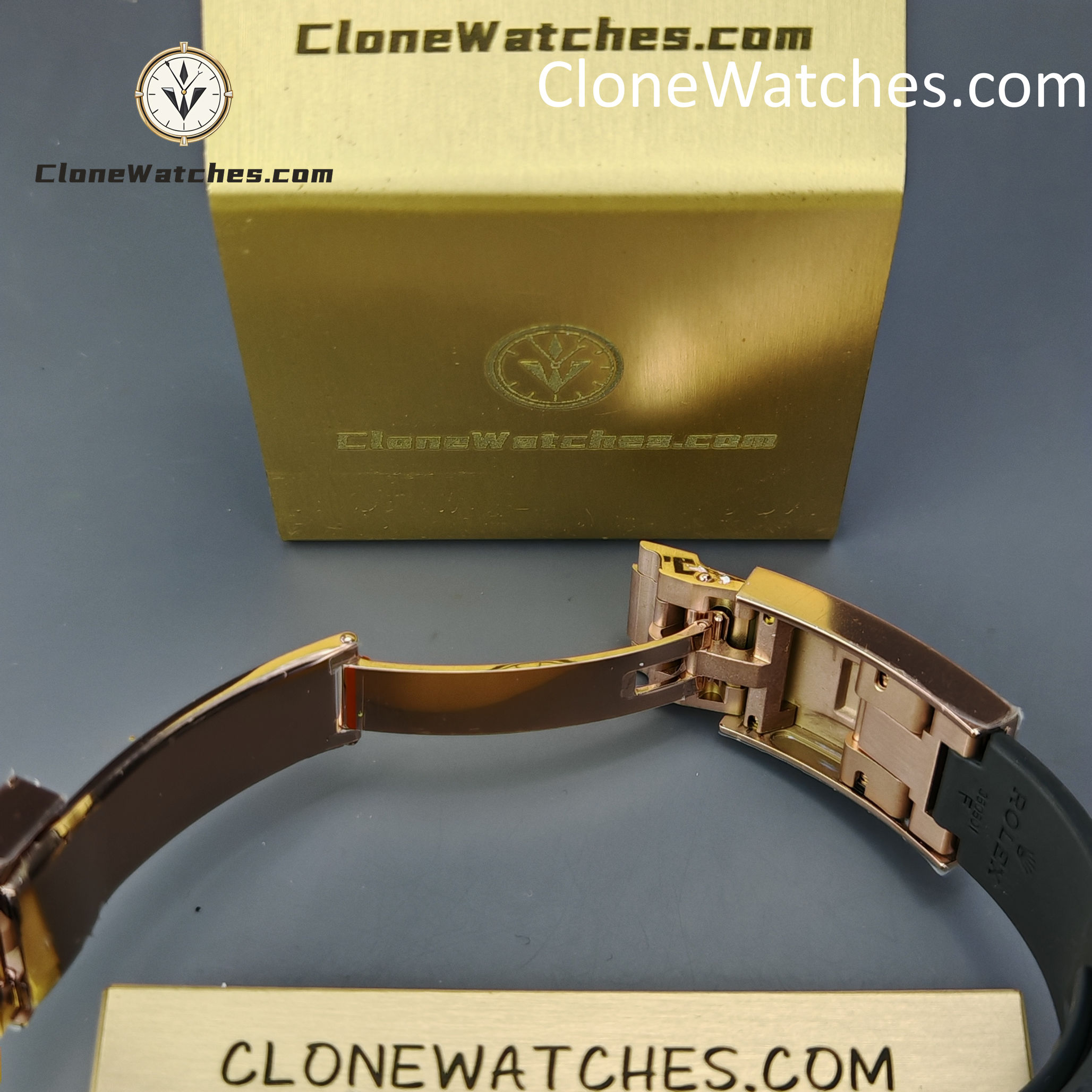 Rolex Super Clone Watches 1:1 Daytona Rose Gold Brown Dial M126515LN-0010 4131 Movement Rubber Strap