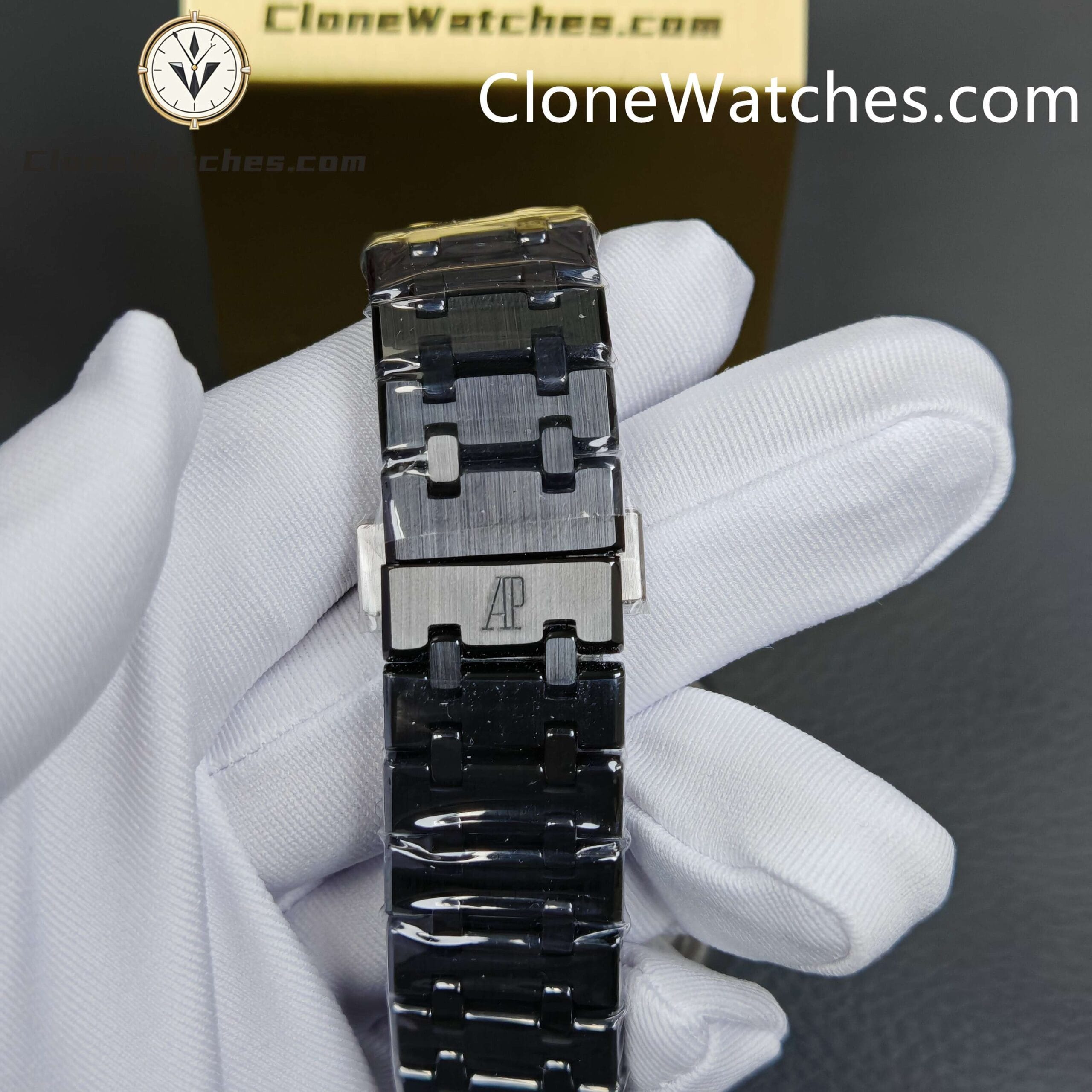 Audemars Piguet Super Clone Watches 1:1 Black Ceramic 26579 True Moon Phase