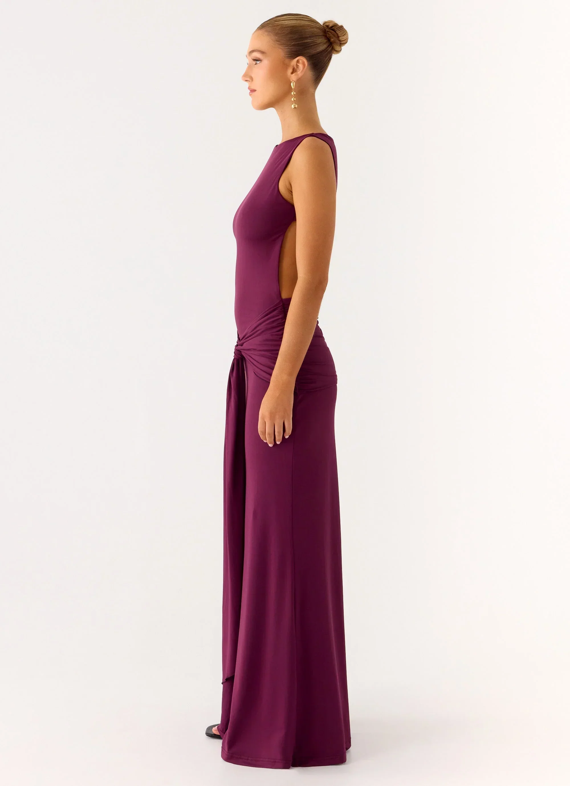 Fault Line Maxi Dress - Plum