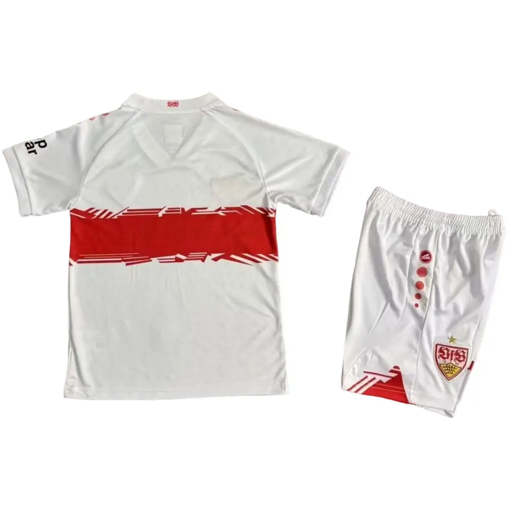 2025-26 Stuttgart Home Short Sleeve Jersey - Children's suit Fans Edition