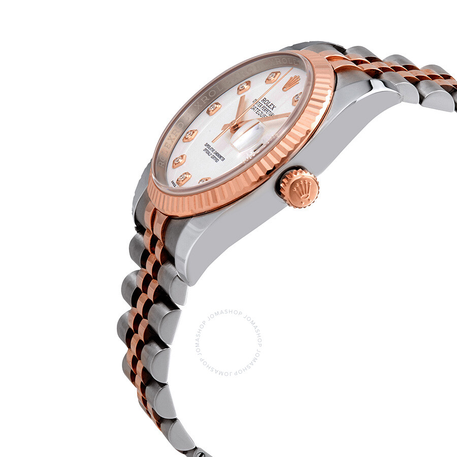 Rolex Oyster Perpetual Datejust 36 White Dial Stainless Steel and 18K Everose Gold Jubilee Bracelet Automatic Men s Watch 116231WDJ（Lifetime free warranty+90-days replacement service & Refund!.）