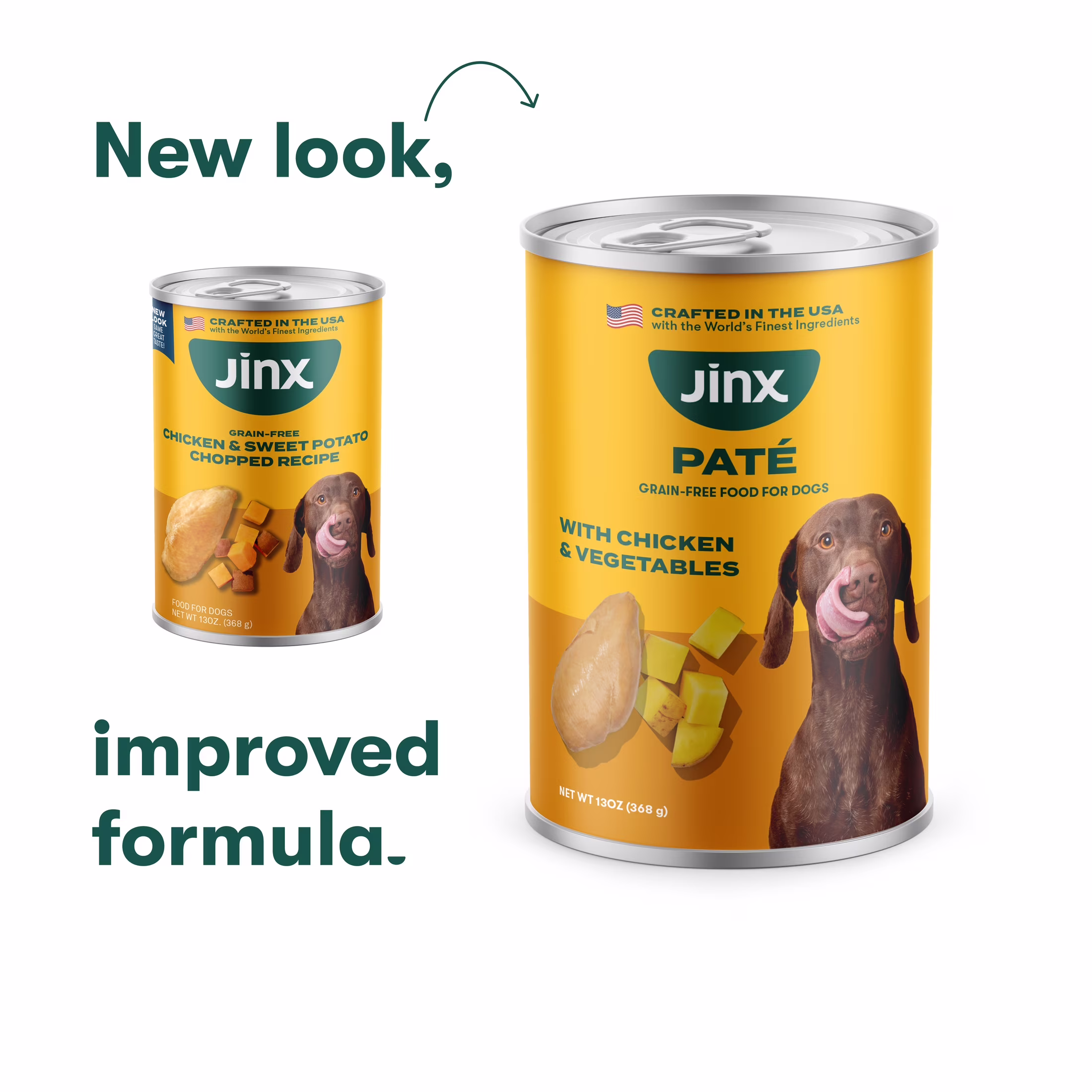 Jinx Pate with Chicken & Vegetables Natural Wet Dog Food, Grain Free, 13 oz Can