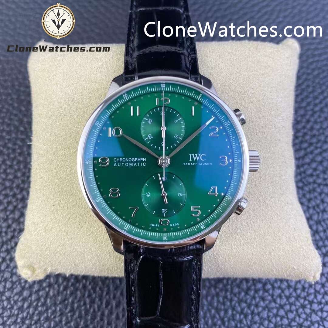 IWC Super Clone Watches 1:1 Portugieser Chronograph Green Dial 41MM IW371615