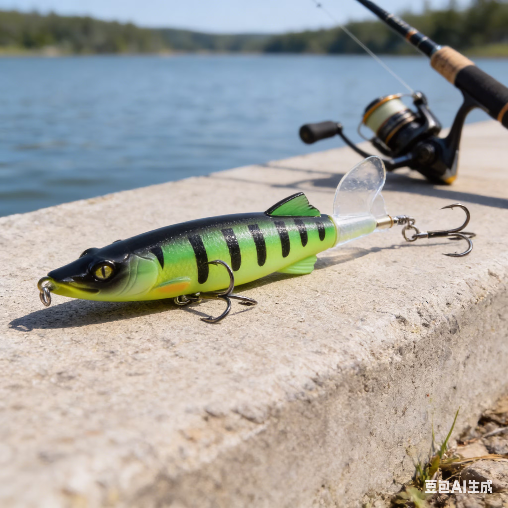 Bisitoy Topwater Fishing Lures, Excellent Hookup Ratio with Propeller Action