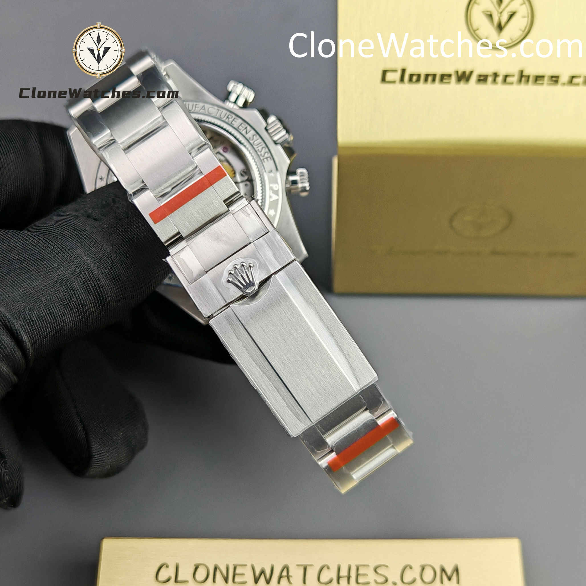 Rolex Super Clone Watches 1:1 Daytona Arolla Blue Crystal Skeleton Dial Diamonds Bezel 4130 Movement