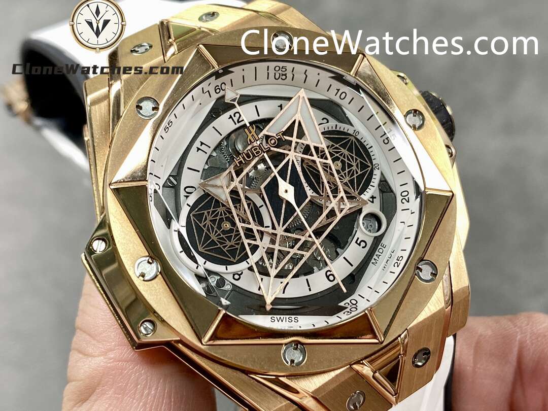 Hublot Super Clone Watches 1:1 Big Bang Unico Sang Bleu II 45MM KING GOLD WHITE 418.OX.2001.RX.MXM20