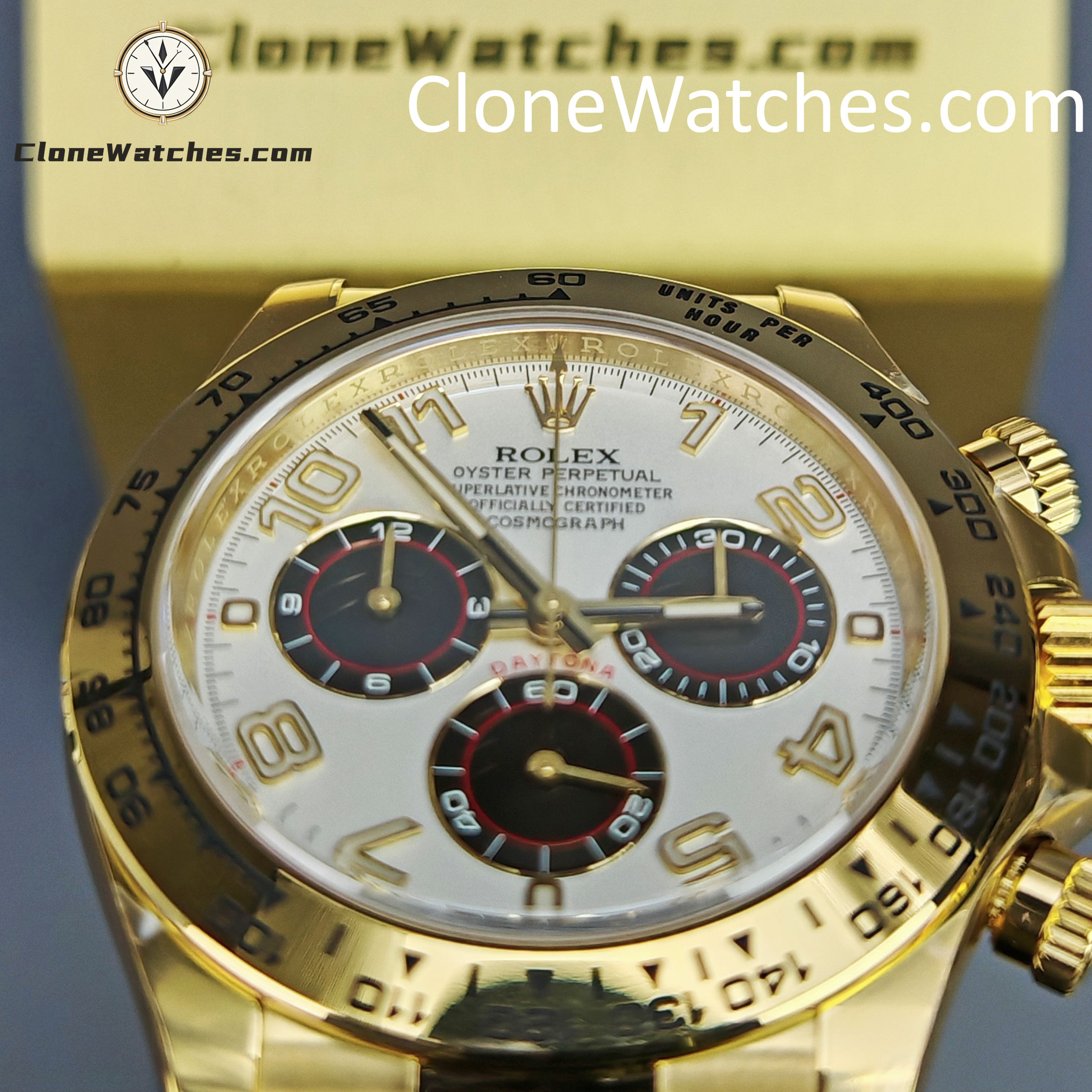 Rolex Super Clone Watches 1:1 Daytona White Arabic Dial Oysterflex Rubber Strap M116518 4130 Movement