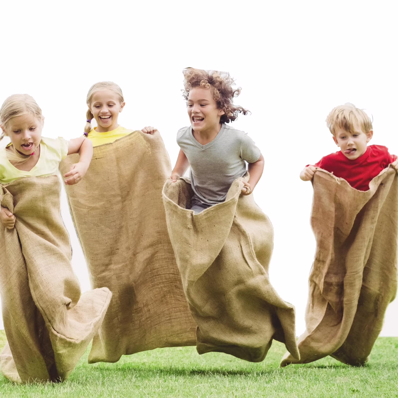 Moocorvic Potato Sack Race Bags 23.6"x39.4" - Heavy-Duty Linen Bags for Field Day Games, Easter Egg Hunts & Family Reunion Activities (Kids/Adults)