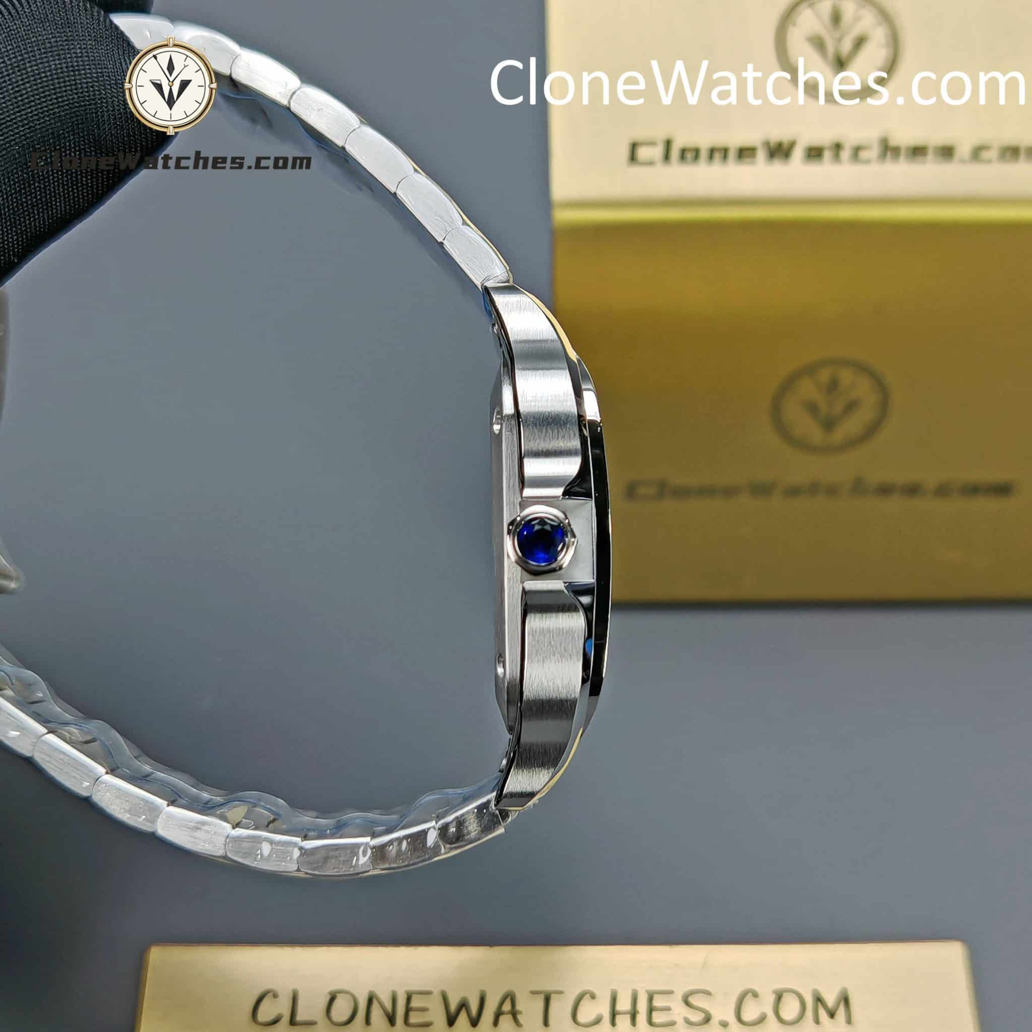 Cartier Super Clone Watches 1:1 Santos Series Gradient Blue Dial 35.1MM WSSA0063