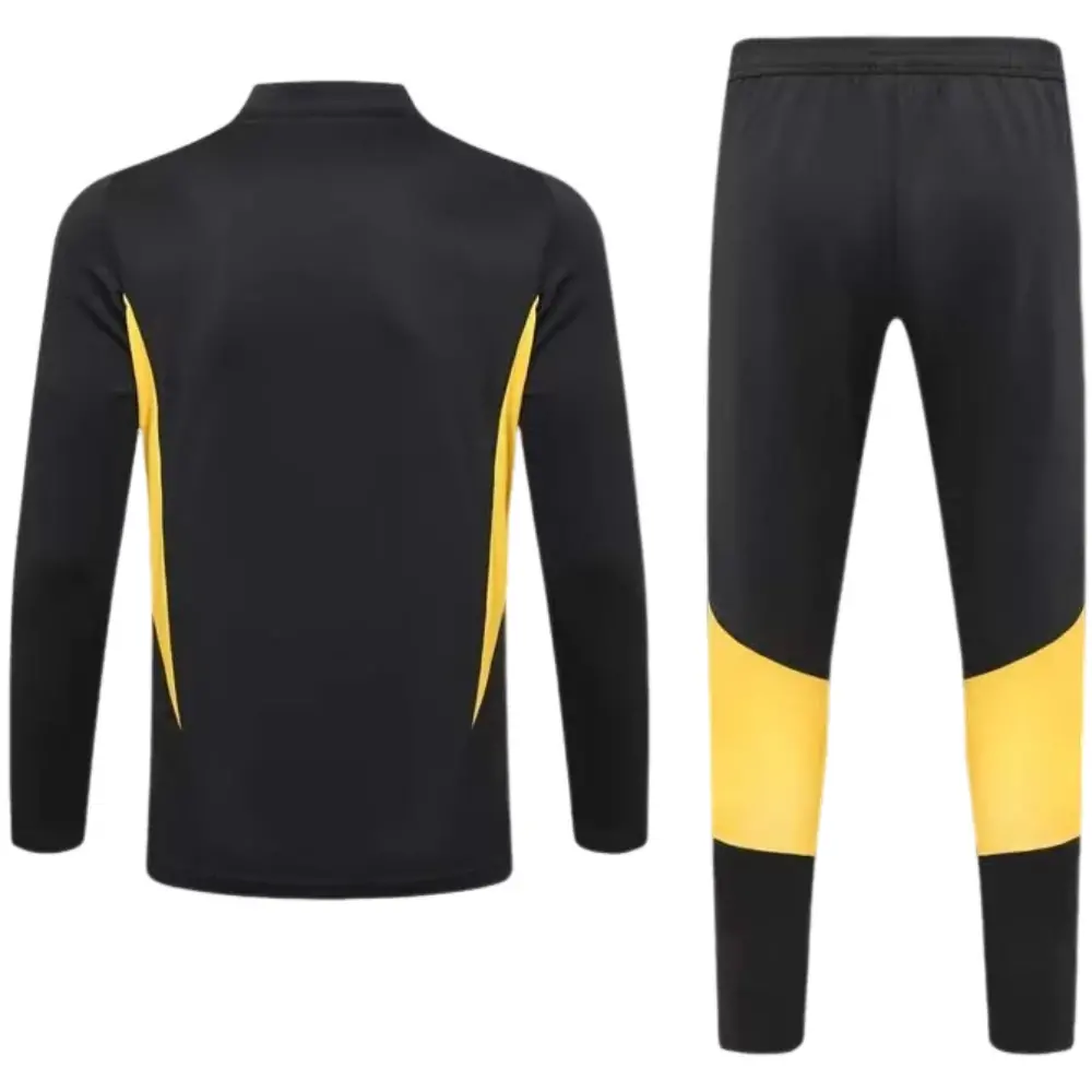 2023/2024 Juventus Half-Pull Training Suit Black Football Shirt 1:1 Thai Quality Set