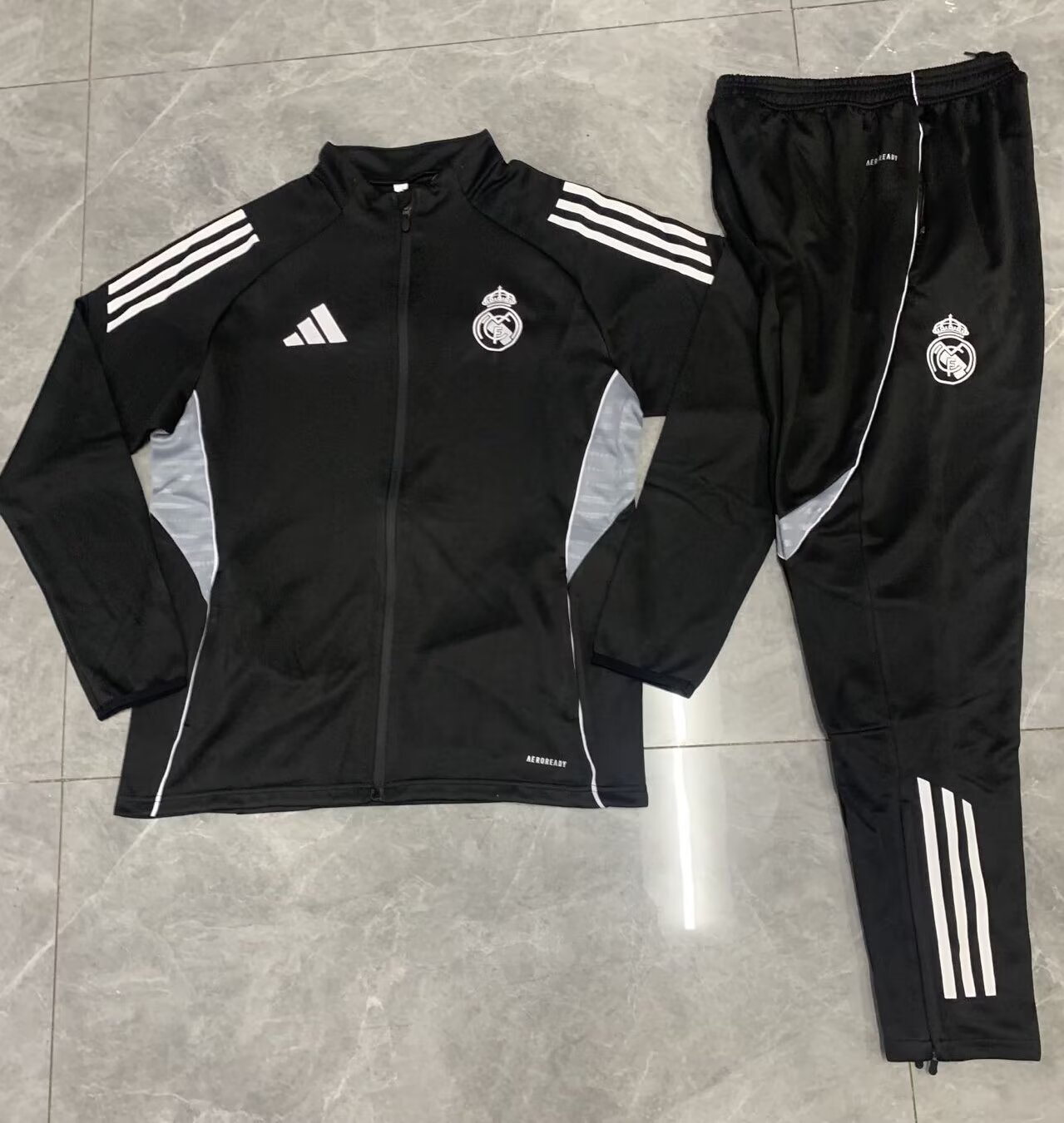 2025/26 Real Madrid Black Jacket Tracksuit
