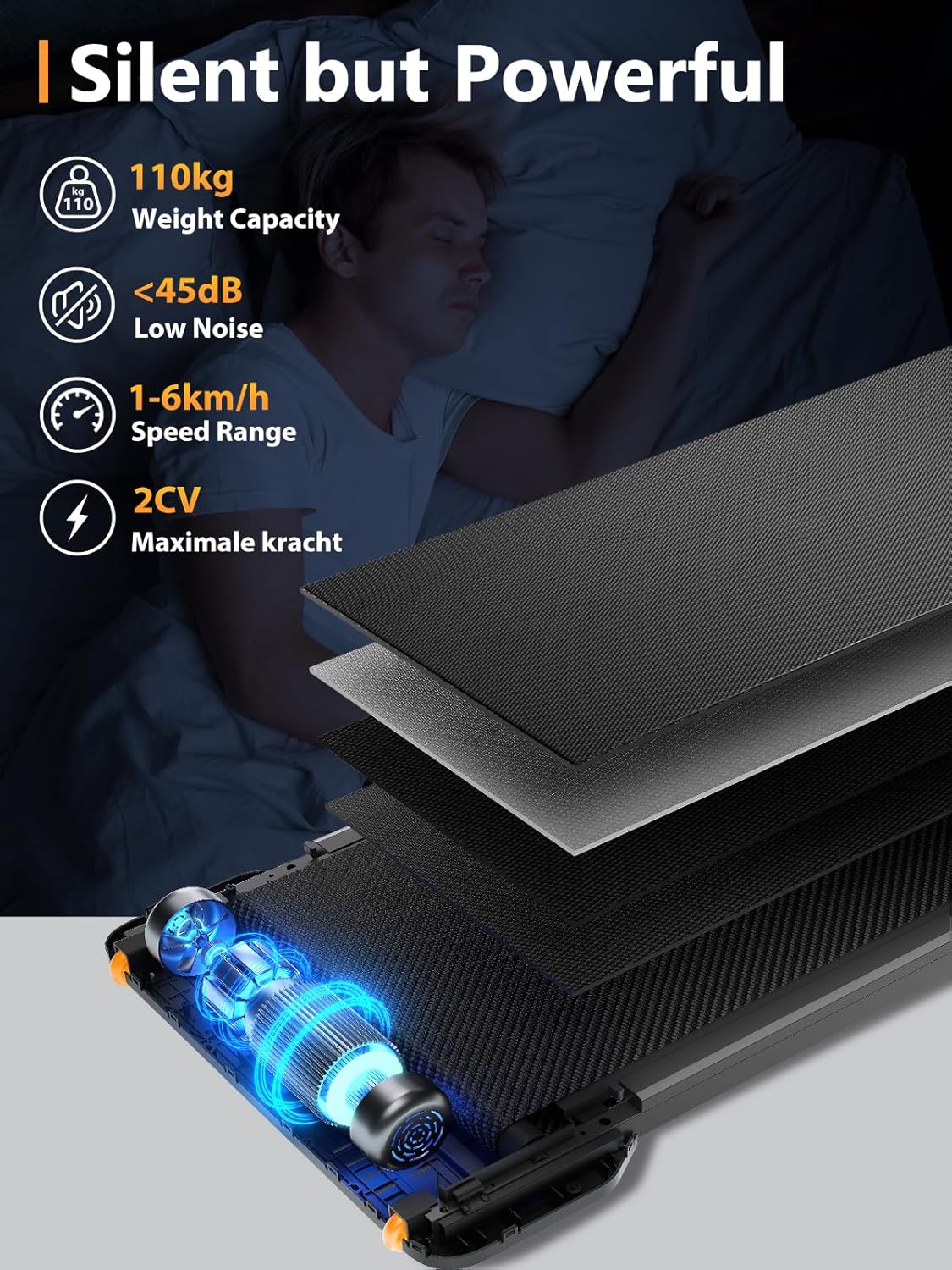 Tapis marche pliable électrique silencieux 6 km h télécommande