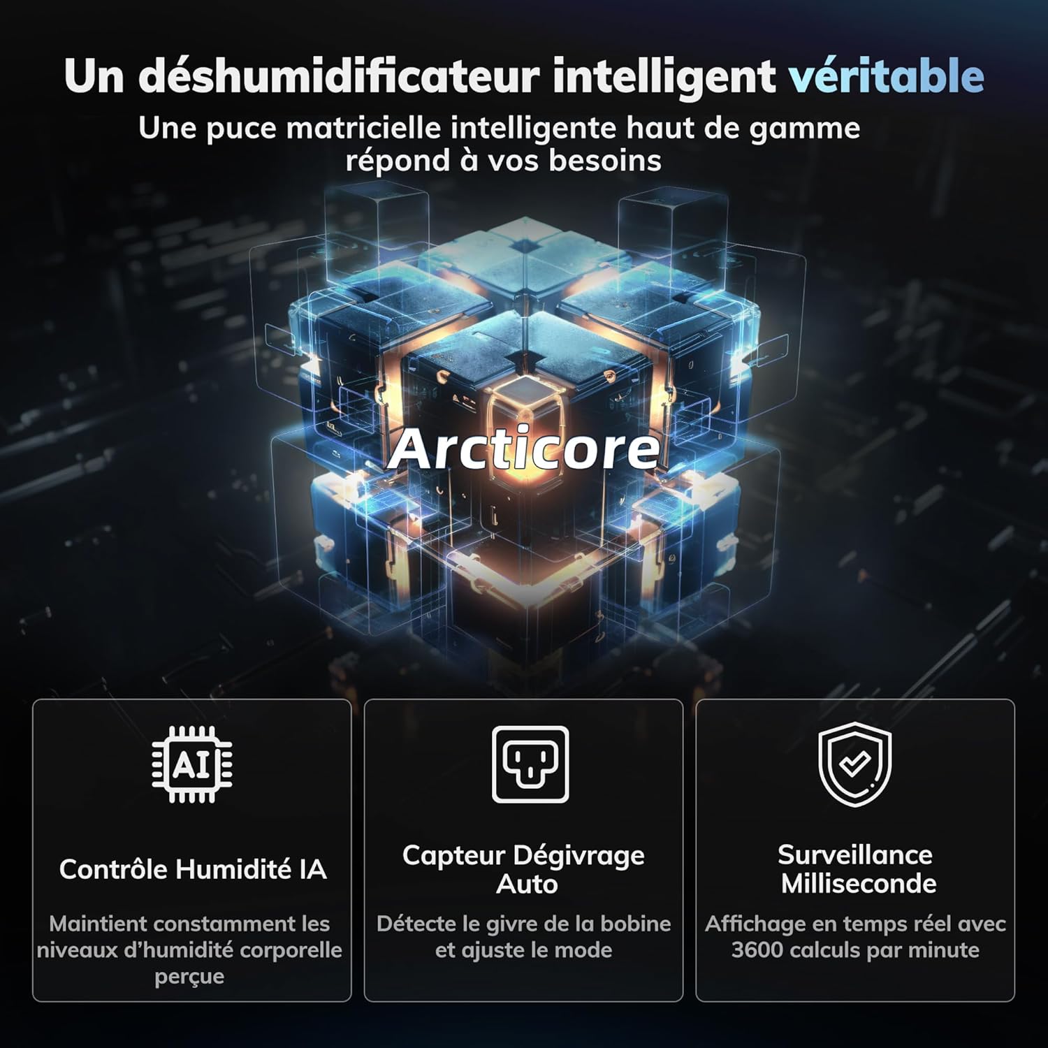 Déshumidificateur 25 L jour compresseur avec tuyau vidange