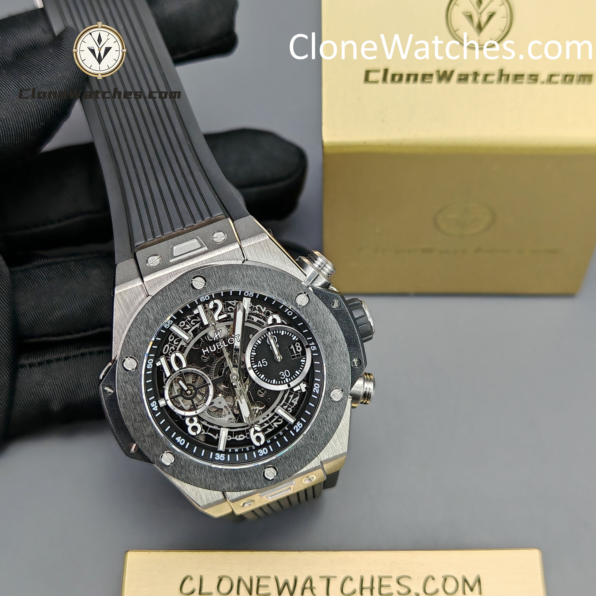 Hublot Super Clone Watches 1:1 Big Bang Unico Titanium Ceramic 42mm 441.NM.1171.RX