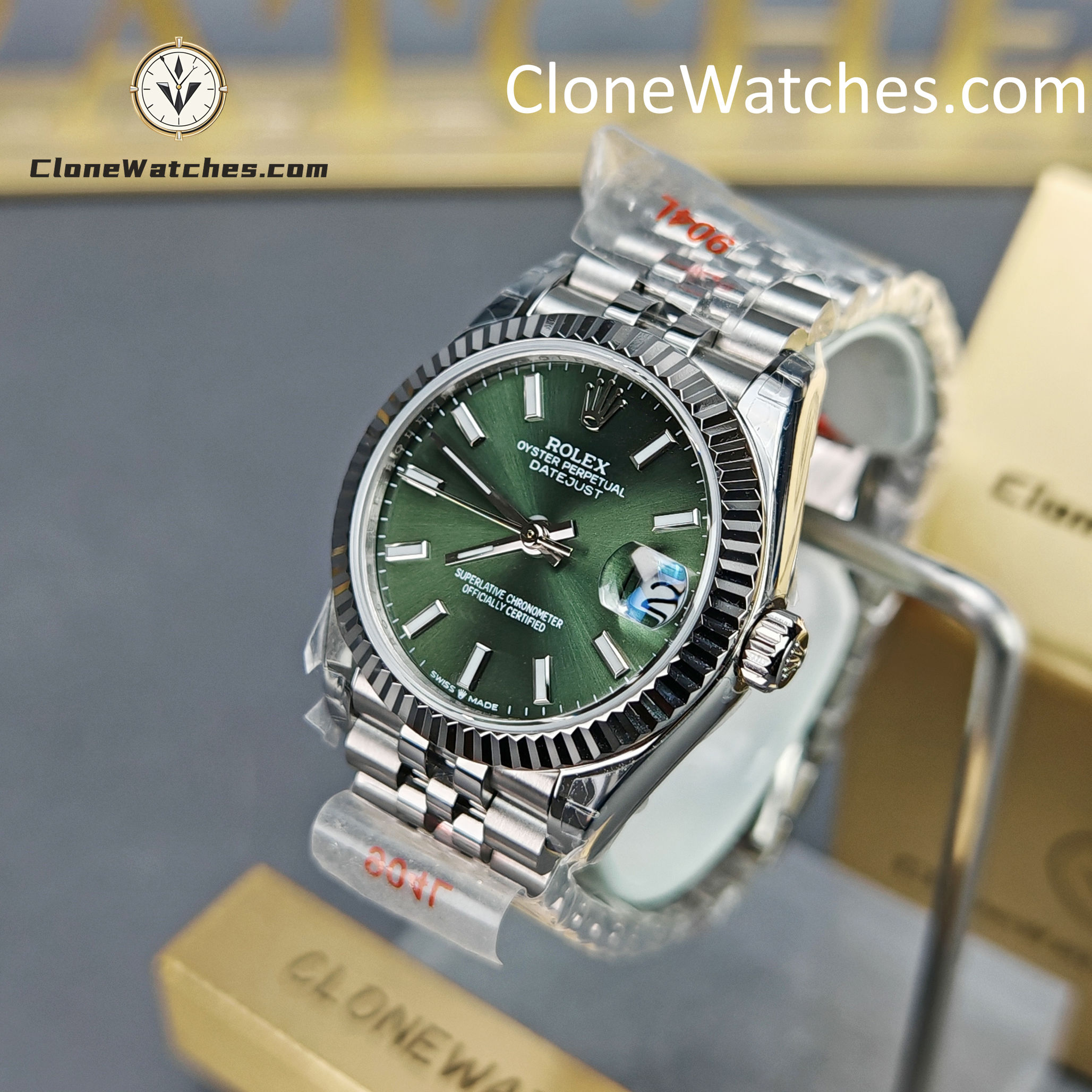 Rolex Super Clone Watches 1:1 DateJust Green Dial m278274-0018 Jubilee 31MM 2236 Movement