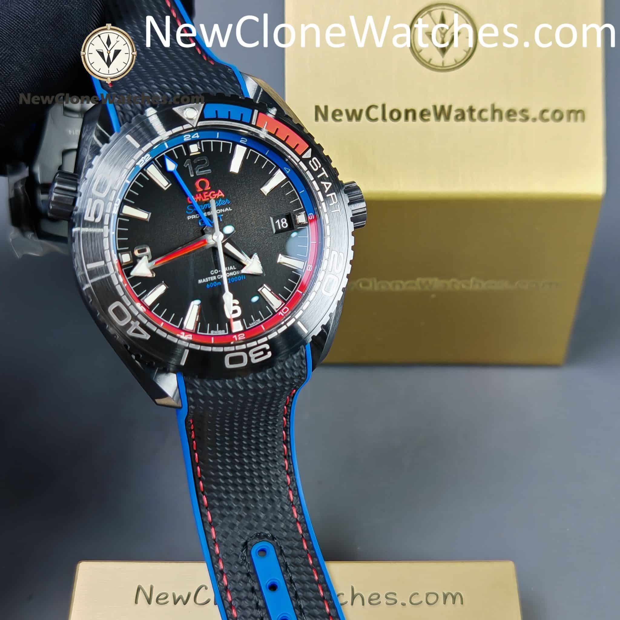 OMEGA Super Clone Watches 1:1 Seamaster Planet Ocean 600M ��ETNZ�� Deep Black 215.92.46.22.01.004 45.5MM