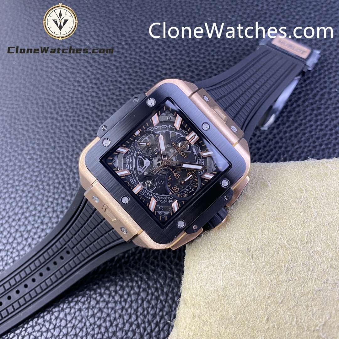 Hublot Super Clone Watches 1:1 Square Bang Unico King Gold Ceramic 42MM 821.OM.0180.RX