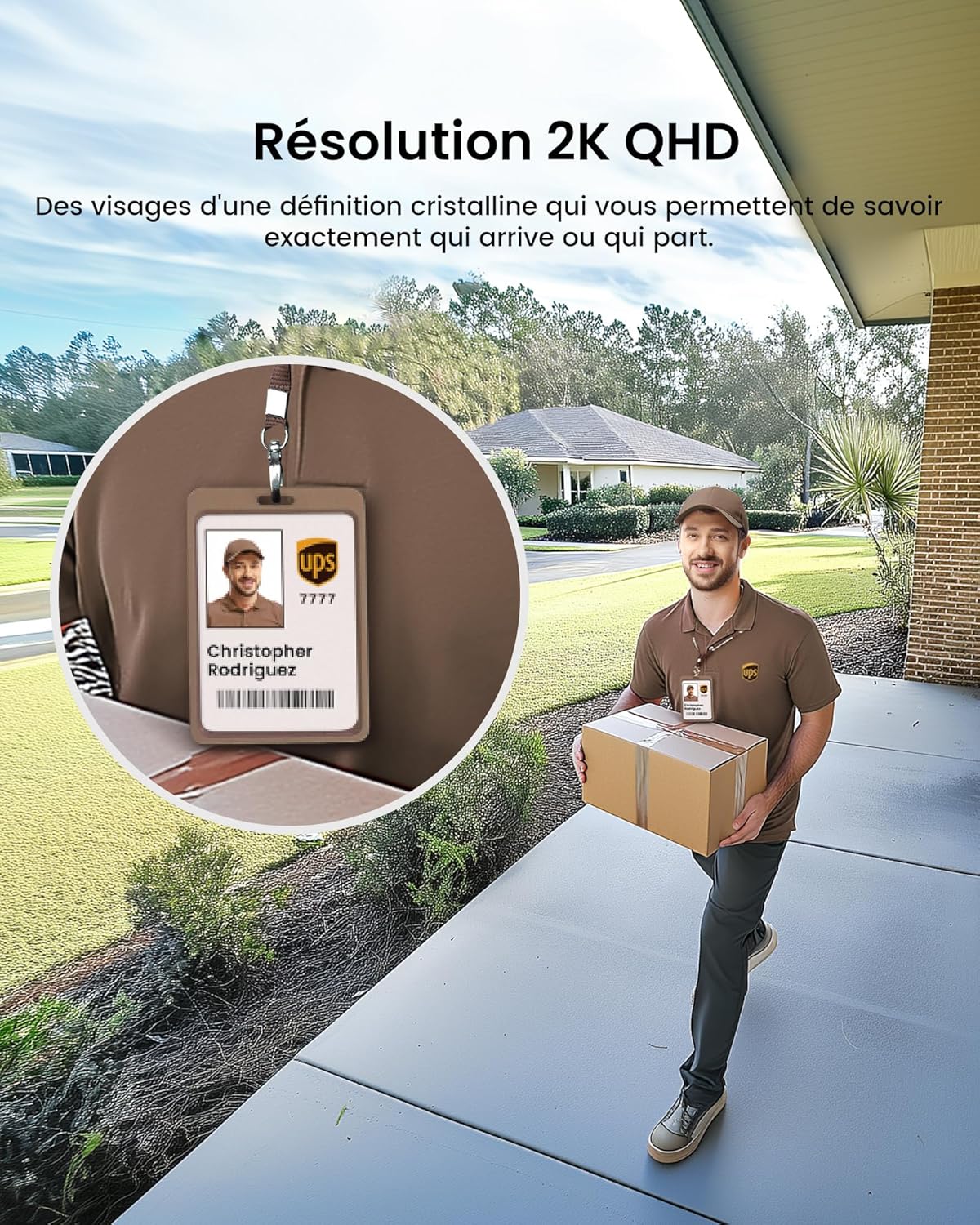 Caméras surveillance 2K kit 4 caméras sans fil autonomie 240 jours détection IA suivi inter caméras