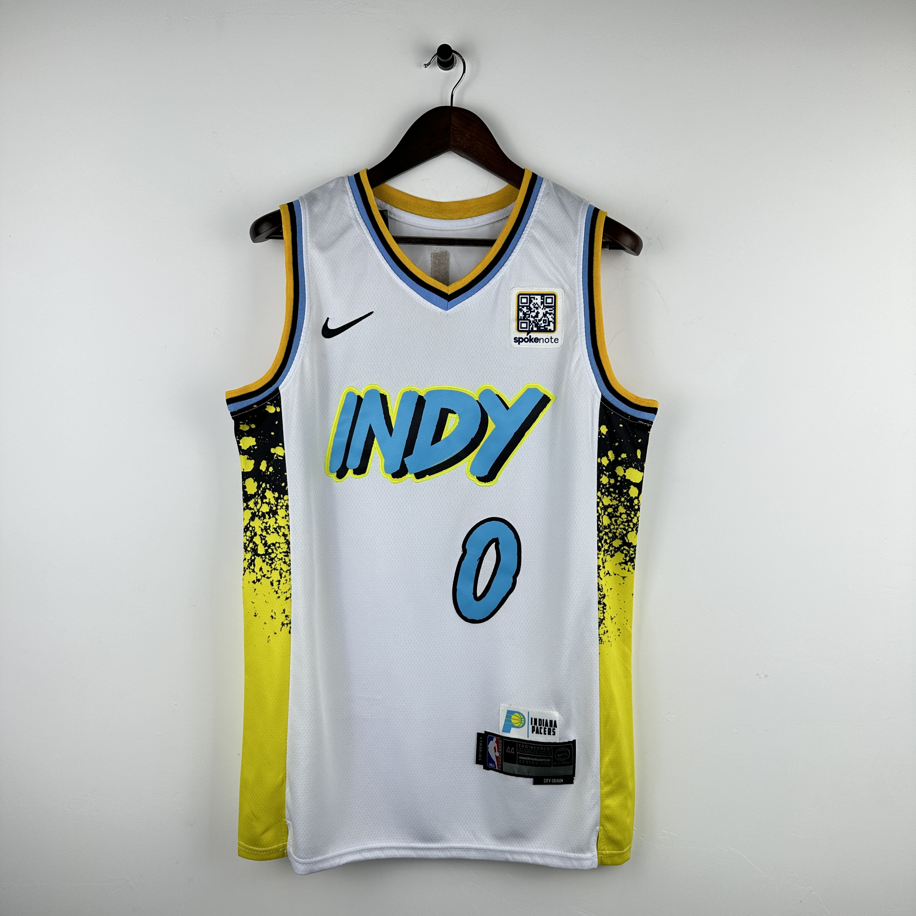 Embroidery 25th season Pacers City Edition No. 0 Haliburton