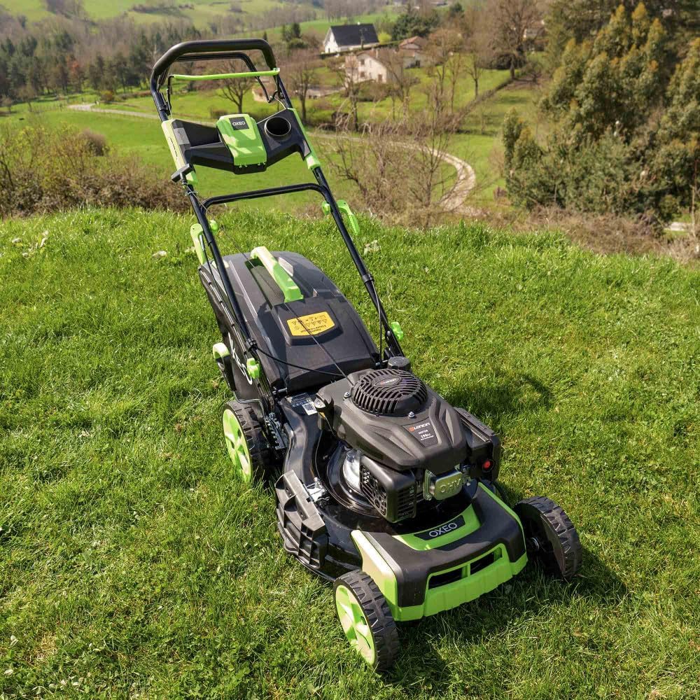 Tondeuse thermique 196 cc autopropulsée coupe 53 cm bac 65 L