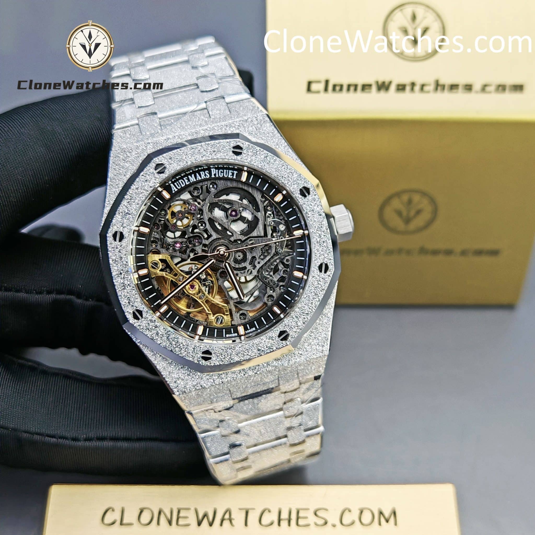 Audemars Piguet Super Clone Watches 1:1 Royal Oak Frost 15407 Skeleton Dial