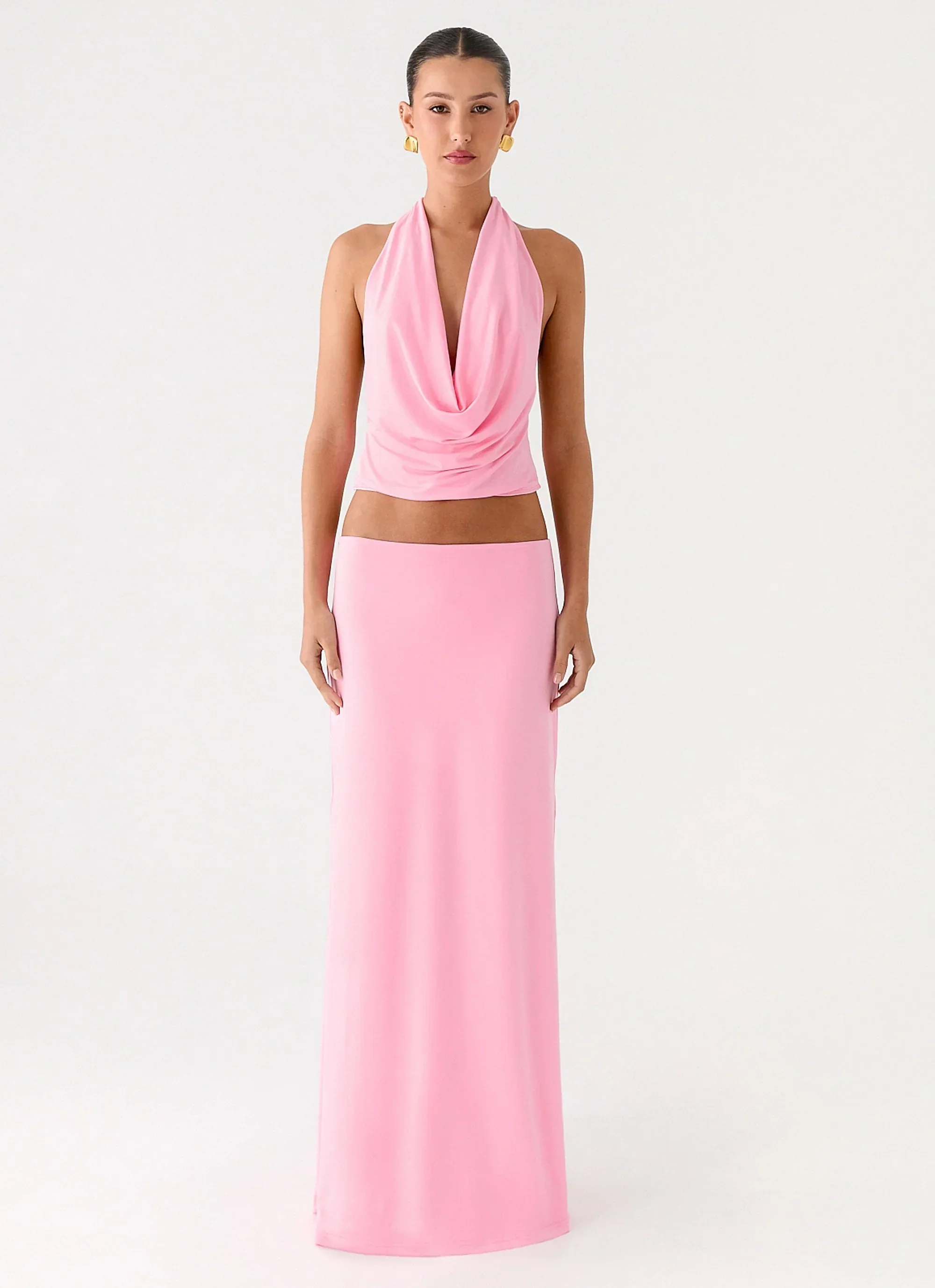 Ashi Cowl Top - Pink