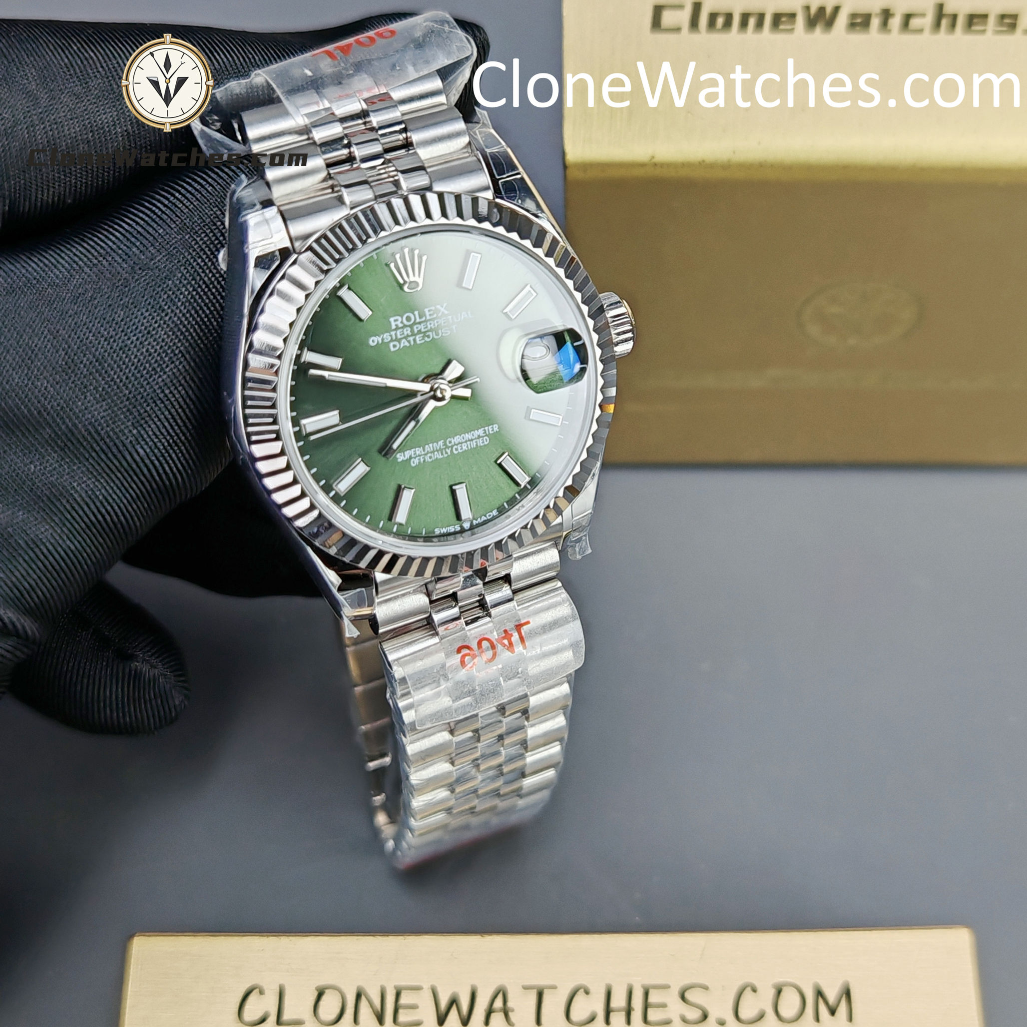 Rolex Super Clone Watches 1:1 DateJust Green Dial m278274-0018 Jubilee 31MM 2236 Movement