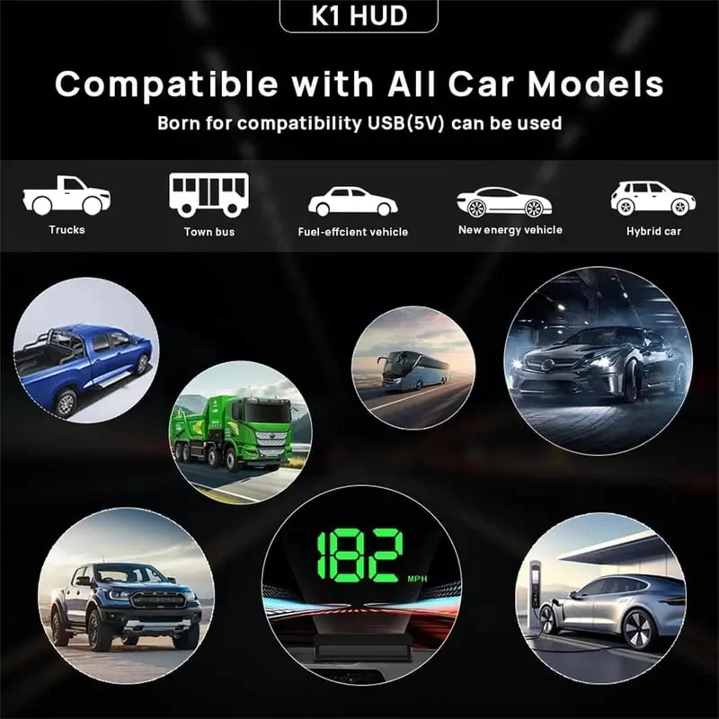 🔥🔥Head Up Display Car GPS Digital Speedometer