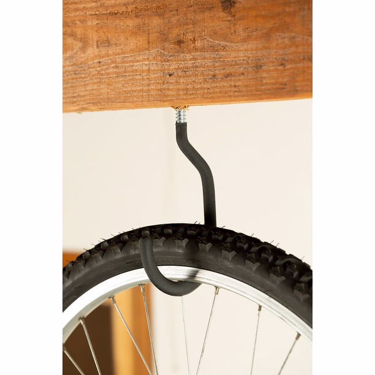 (2 pack) Hyper Tough Screwin Heavy Duty Steel Garage Bicycle Hook, Black