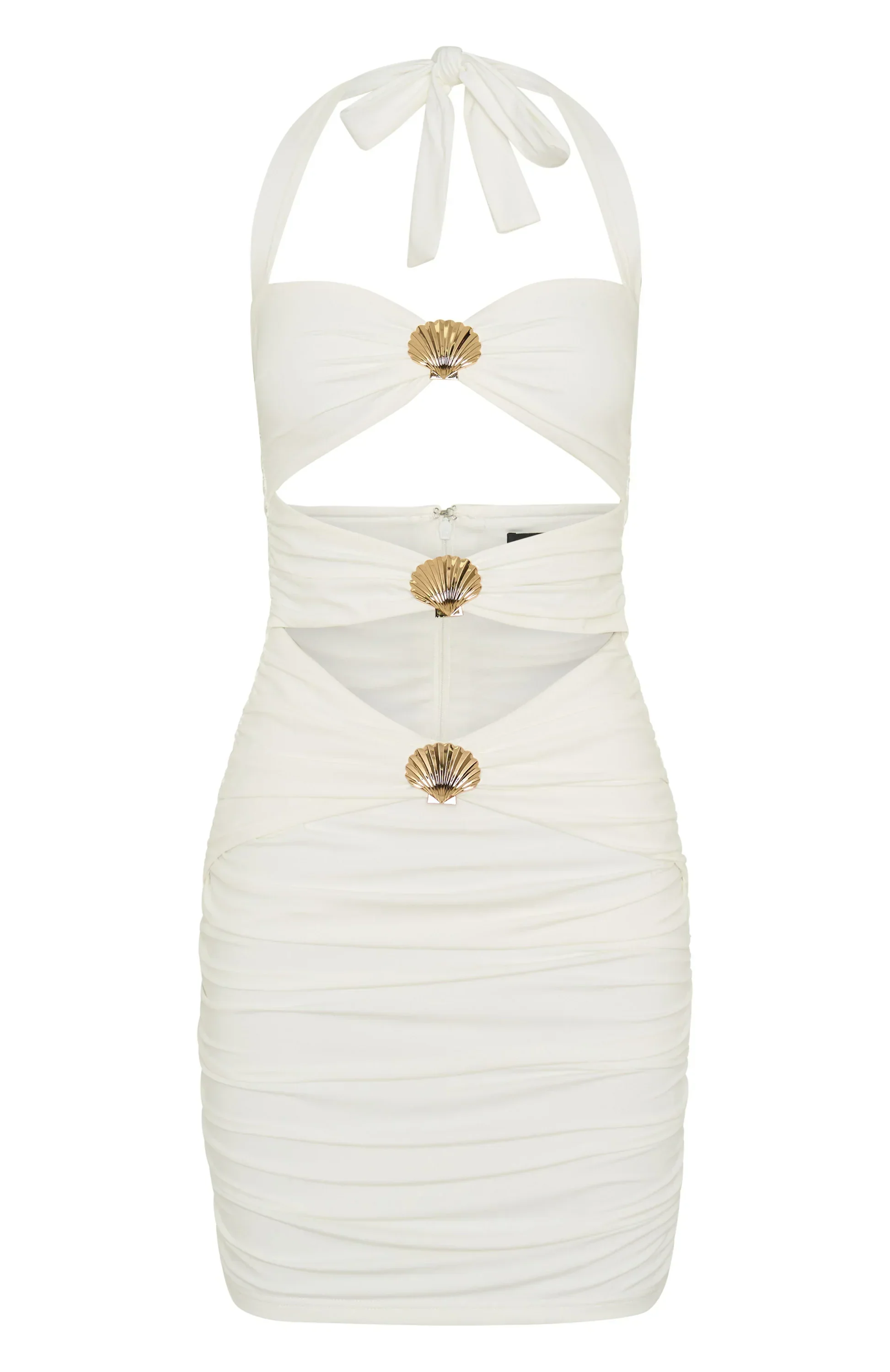 Stepping Back Mini Dress White
