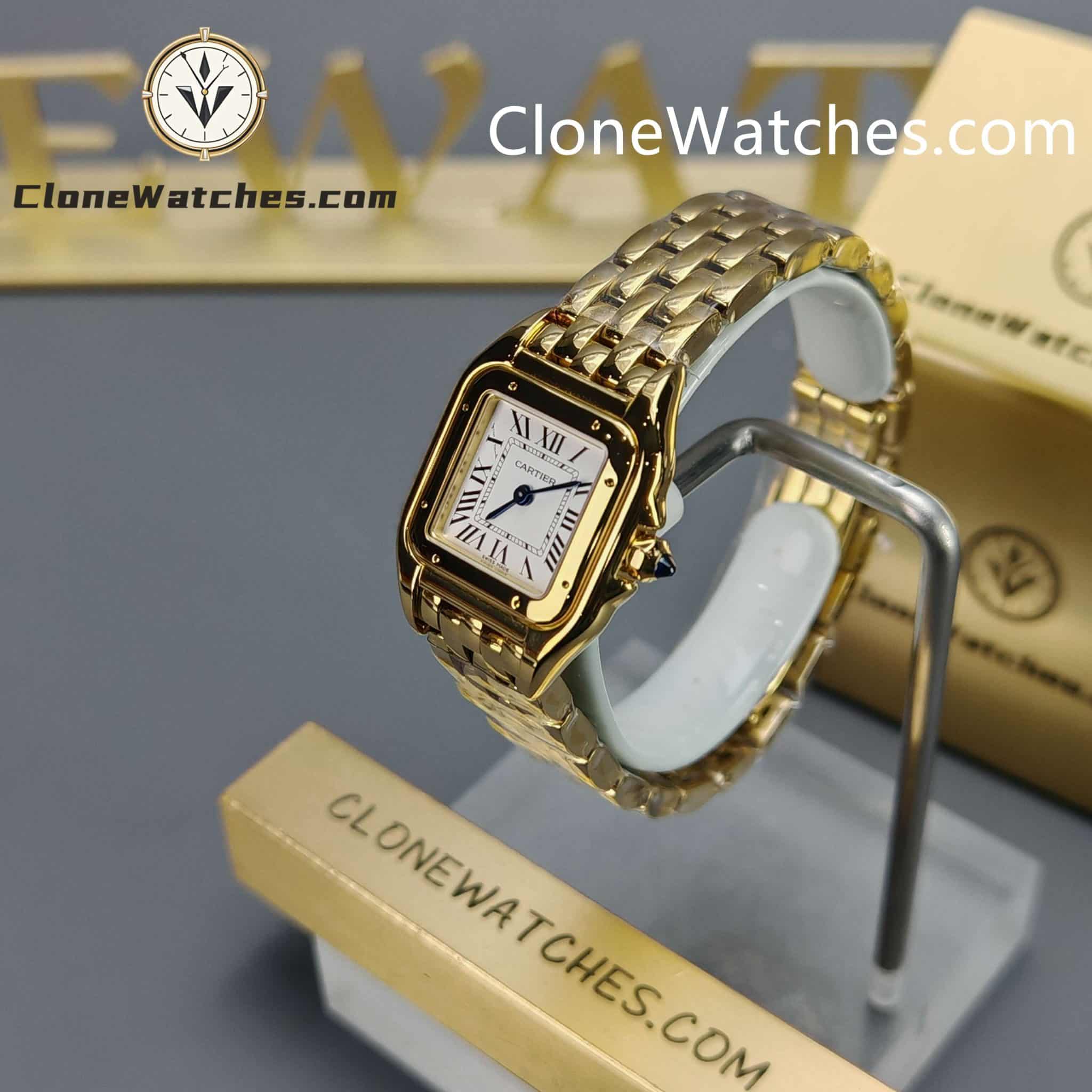 Cartier Super Clone Watches 1:1 PANTHÈRE DE CARTIER White Dial 22mm x30mm WGPN0059
