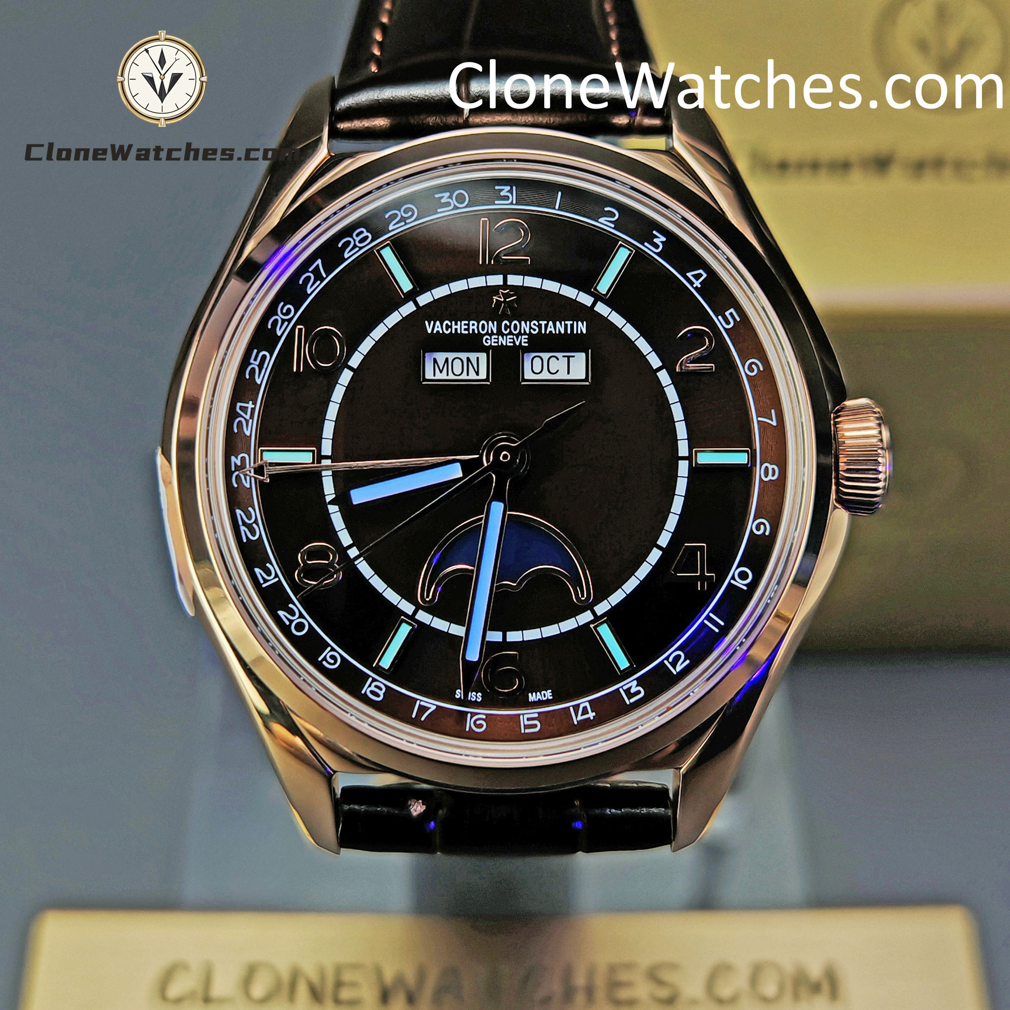 Vacheron Constantin Super Clone Watches 1:1 Fiftysix 4000E/000R-B065 Sepia Brown-Toned Dial