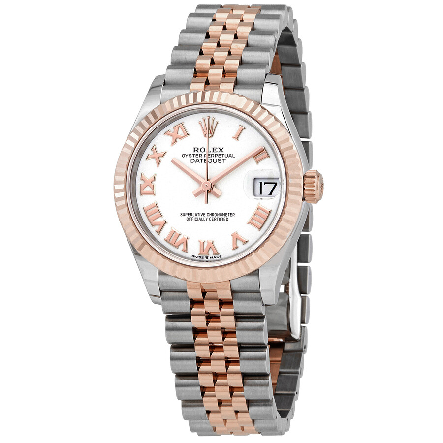 Rolex Datejust 31 White Dial Automatic Ladies Steel and 18kt Everose Gold Jubilee Watch 278271AURDJ（Lifetime free warranty+90-days replacement service & Refund!.）