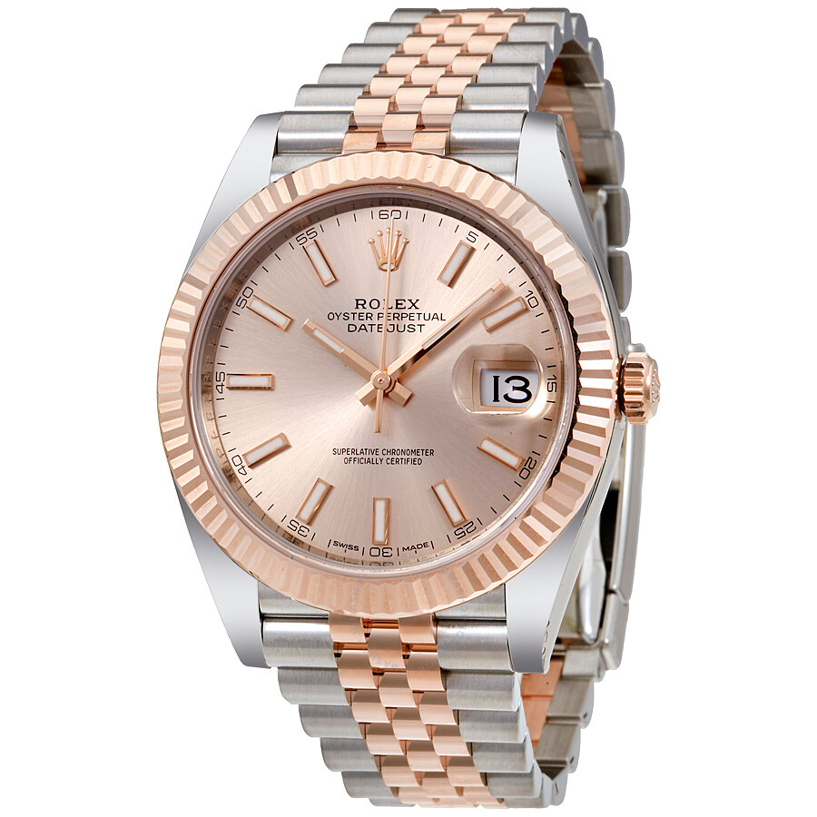 Rolex Datejust 41 Sundust Dial Steel and 18K Everose Gold Men s Watch 126331SNSJ（Lifetime free warranty+90-days replacement service & Refund!.）