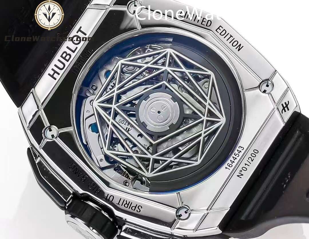 Hublot Super Clone Watches 1:1 Spirit of Big Bang Sang Bleu Titanium Pavé 648.NX.0107.RX.1604.MXM23