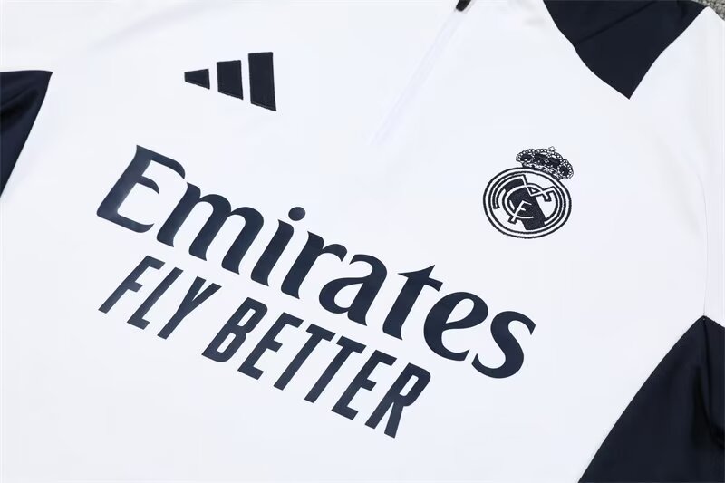 2024/25 Real Madrid half-zip training tracksuit