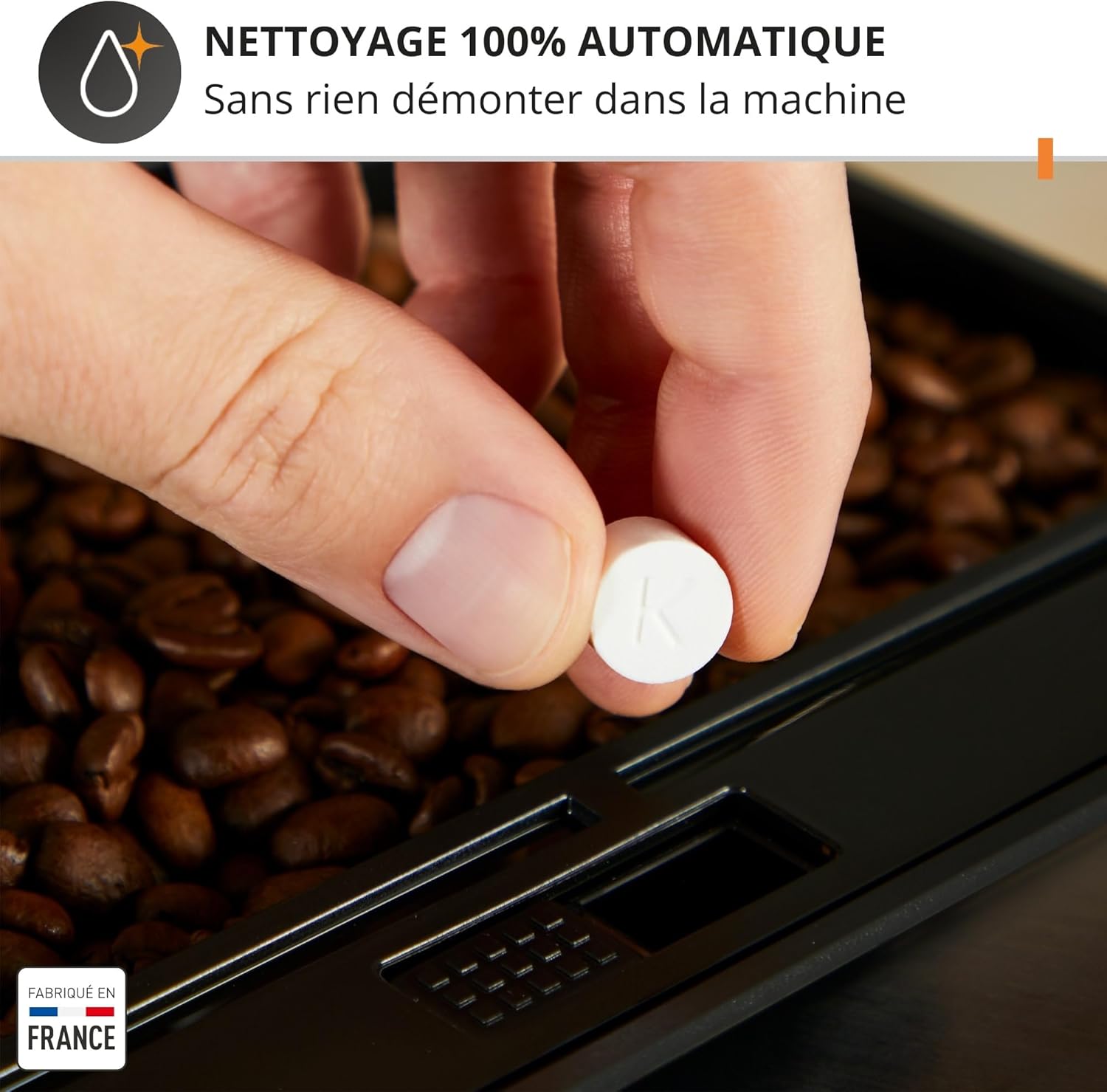 Machine café grains 17 L expresso buse vapeur cappuccino 2 tasses Essential noir