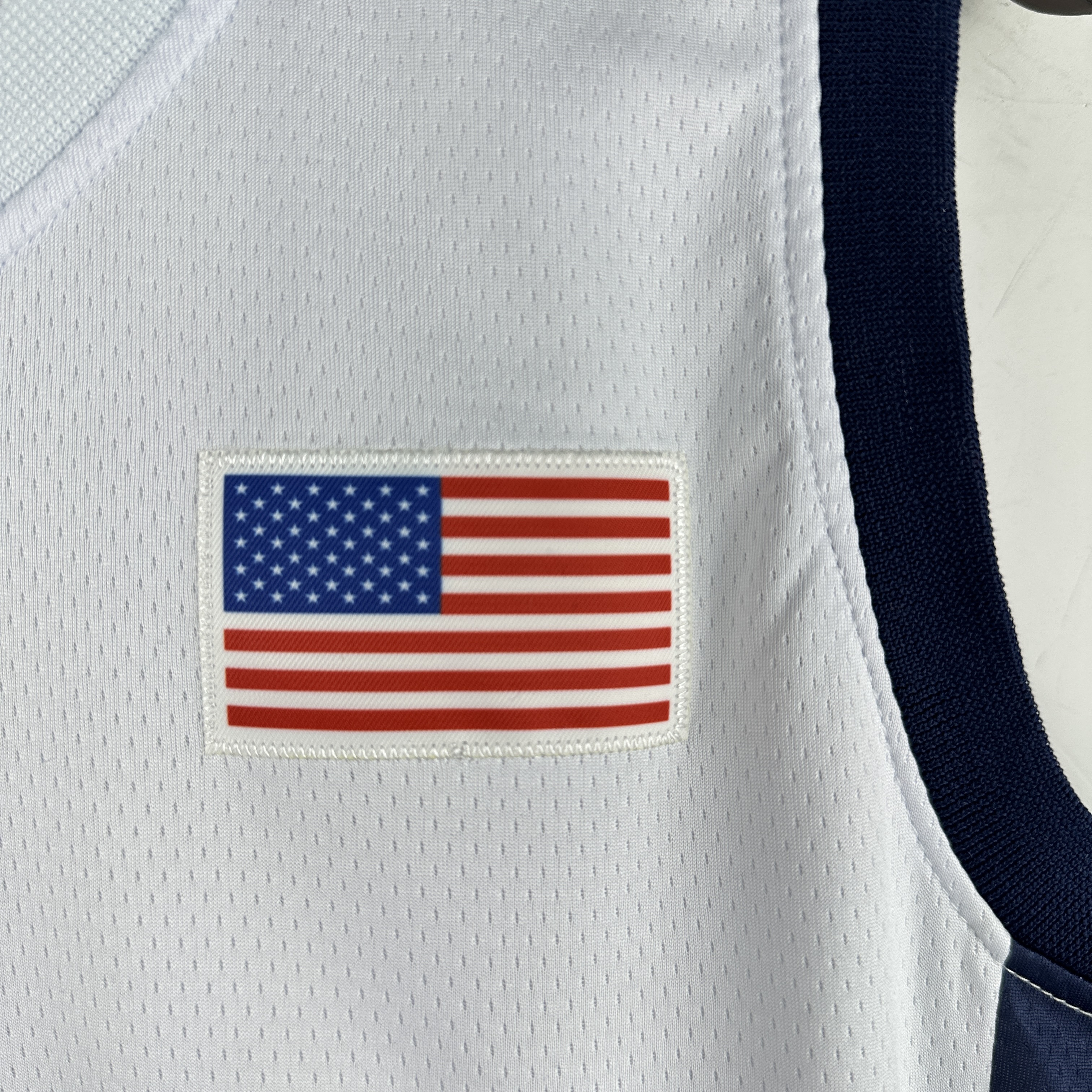 Embroidered 24th season USA team white No. 4 Curry