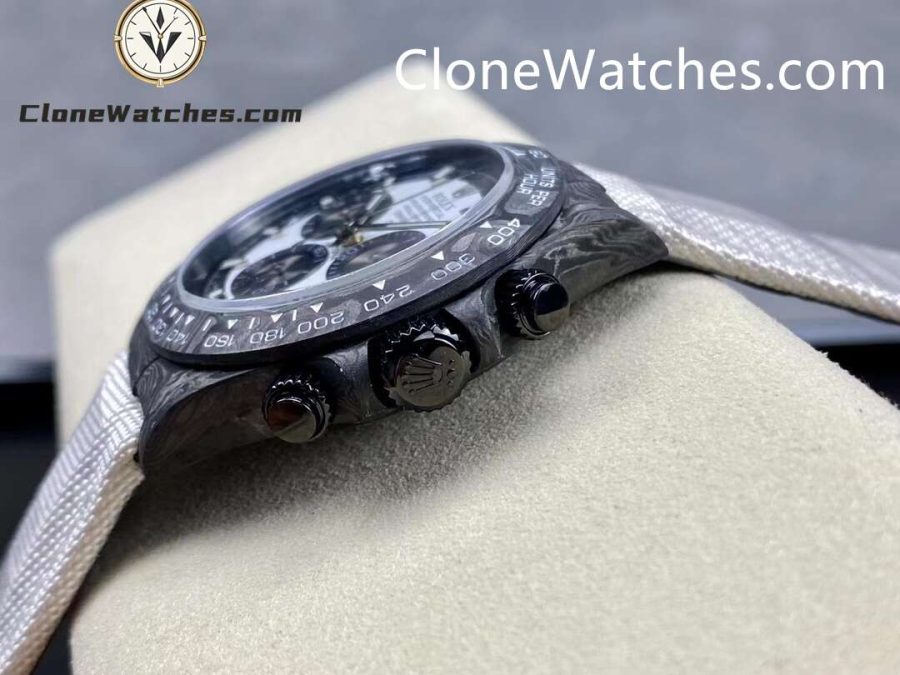 Modified Super Clone Watches 1:1 DiW Rolex Daytona NTPT Carbon “CREAM 41mm”