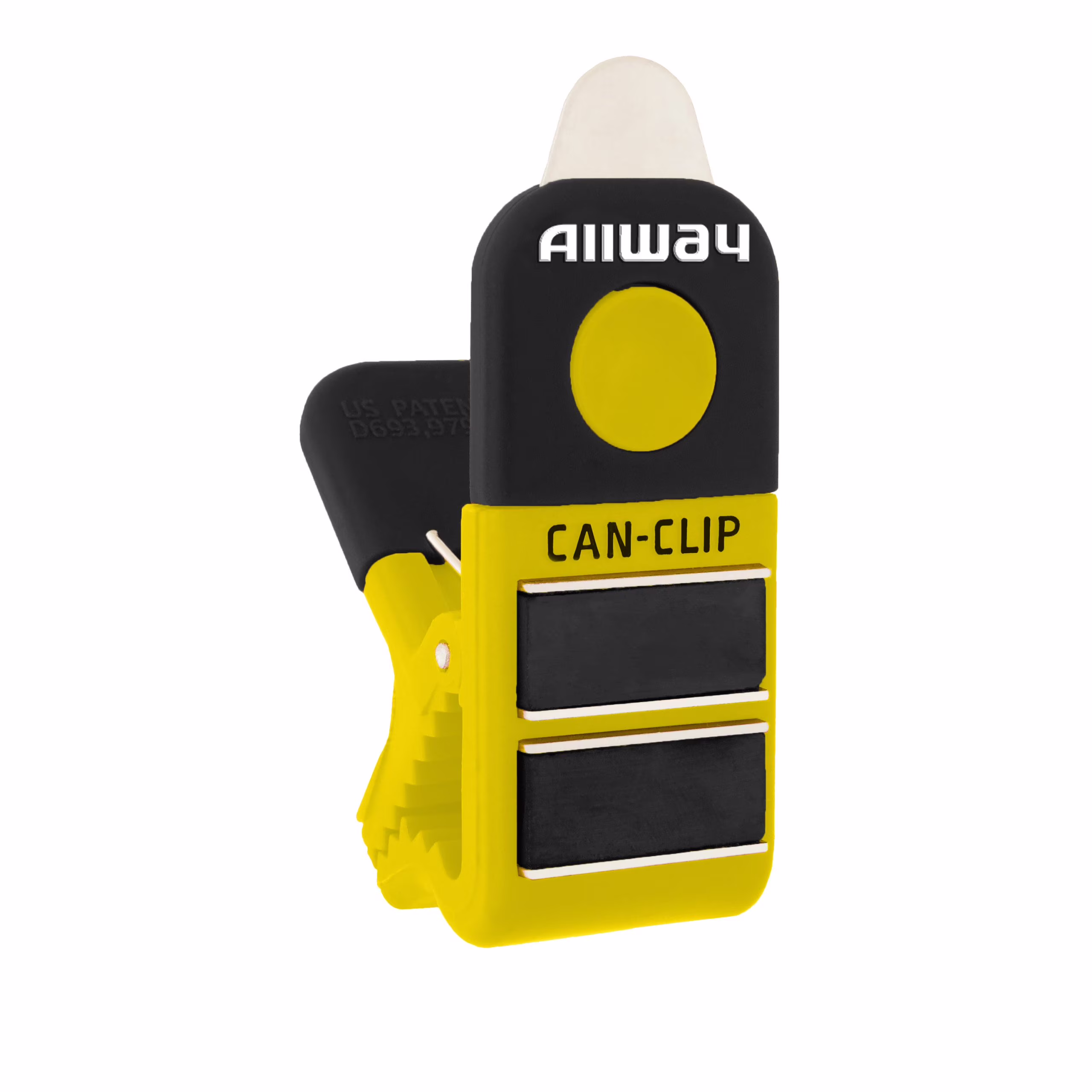 (4 pack) Allway 2-in-1 Magnetic Can Clip, Attaches to The Rim of Paint Cans with Steel Can Opener Tab, 3.25in. x 1.2in.