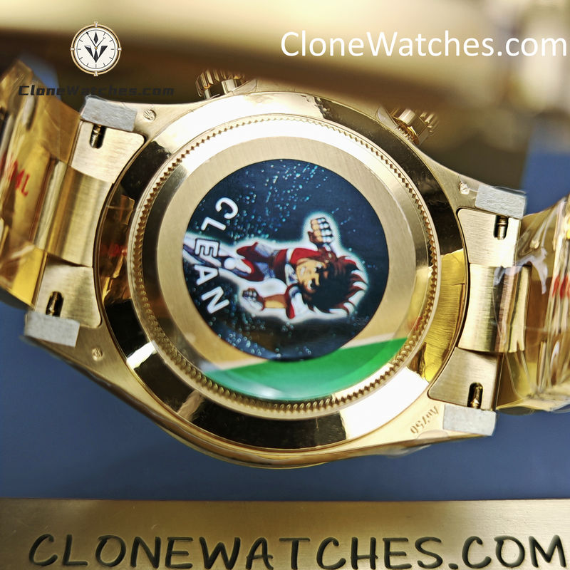 Rolex Super Clone Watches 1:1 Daytona 18K Gold Black Dial M116508-0009 4130 Movement