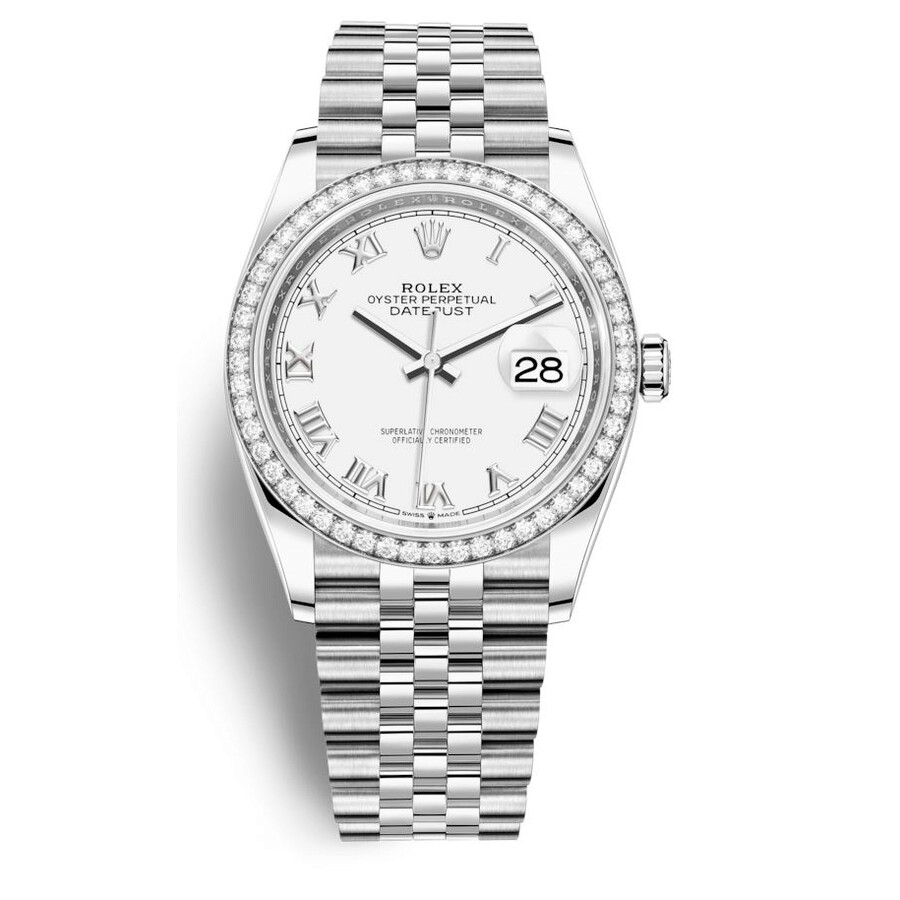 Rolex Datejust 36 White Dial Automatic Unisex Jubilee Watch 126284WRJ（Lifetime free warranty+90-days replacement service & Refund!.）