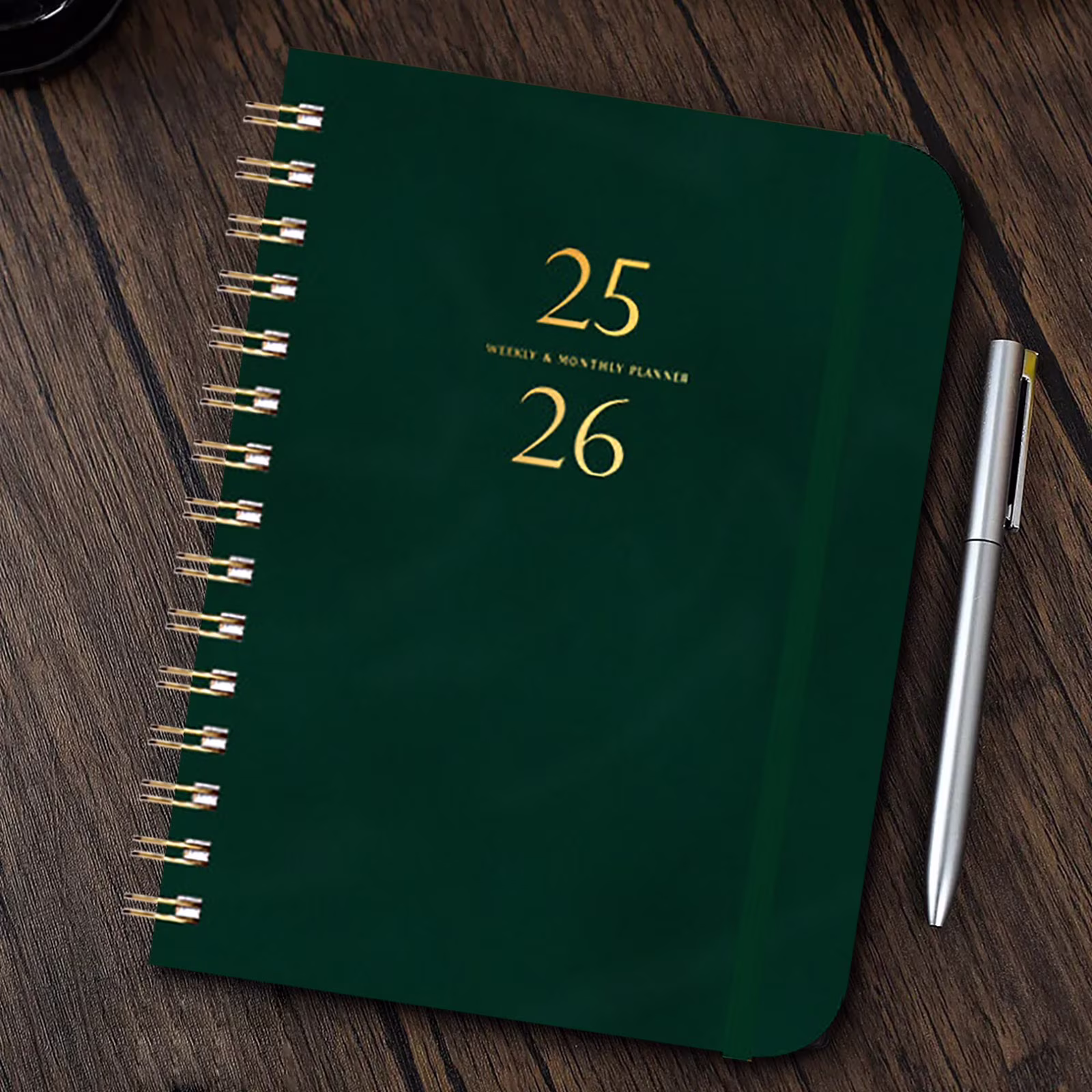 Xuniizn Academic Planner 2025-2026, Daily, Weekly & Monthly Planner, Journaling Notebooks for Work, Spiral Notebook, Twin-Wire Binding Day and Weekly Agenda for Work, Daily Planner