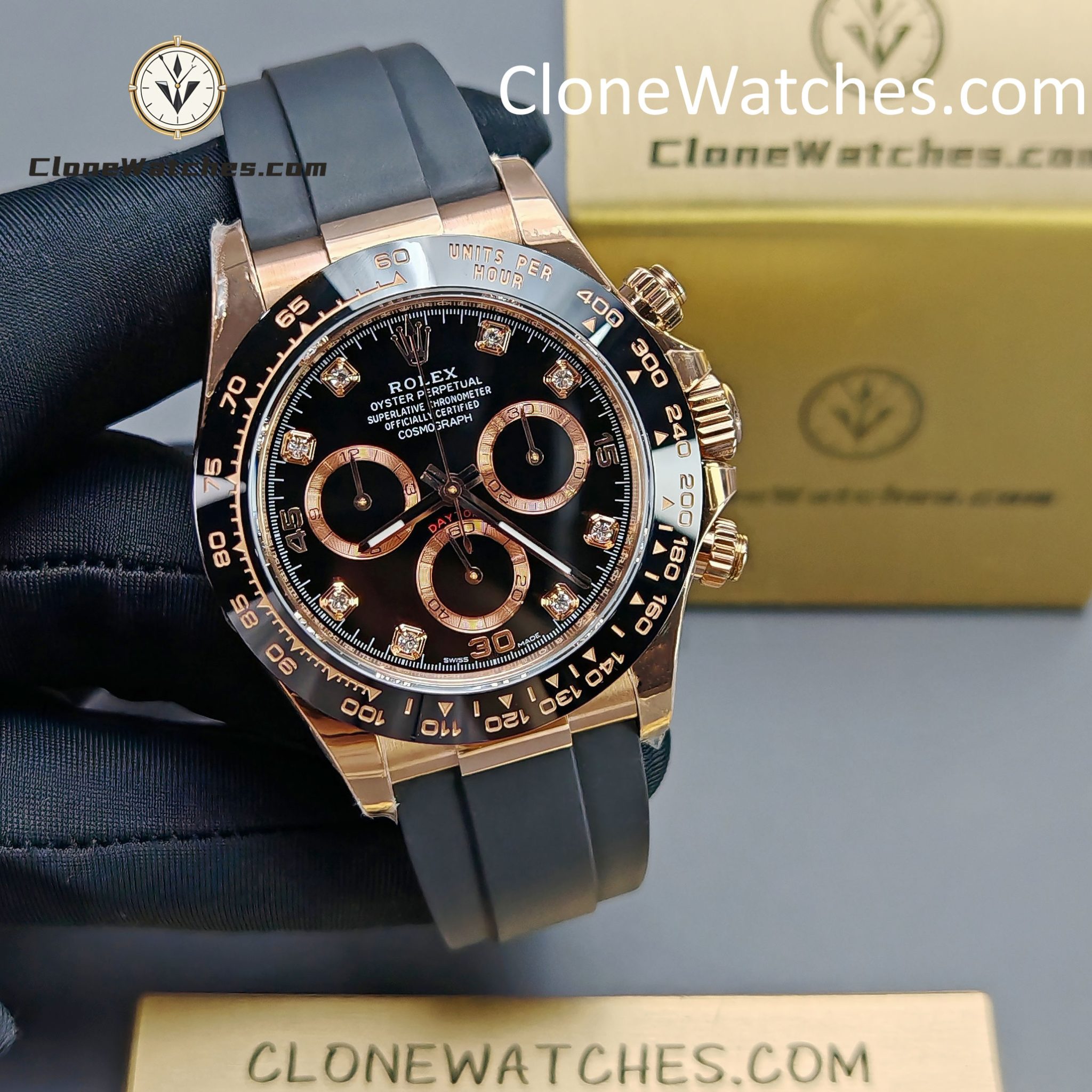 Rolex Super Clone Watches 1:1 Daytona Diamond m116515LN-0057 4130 Movement