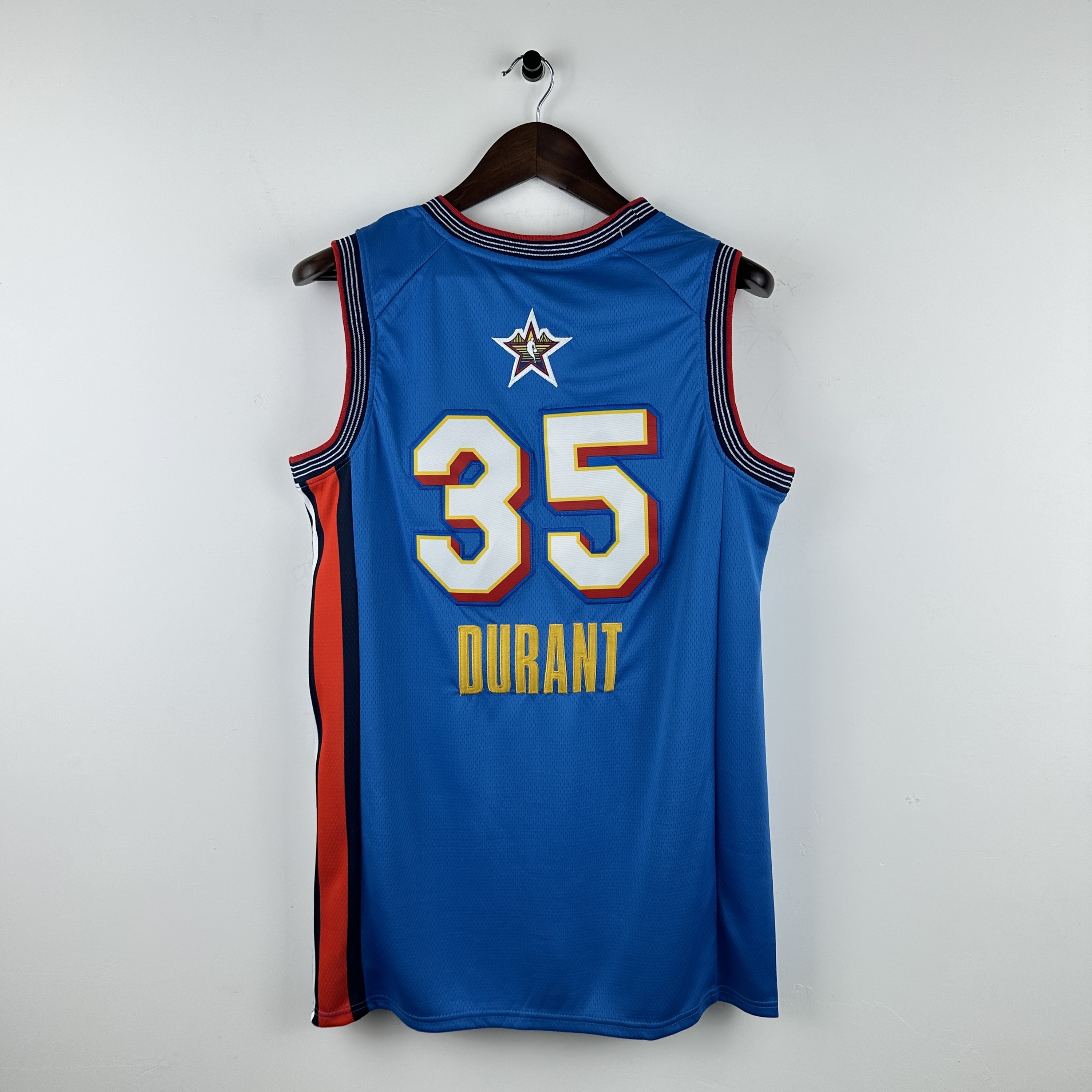 Embroidered 25th season All-Star Blue No. 35 Durant