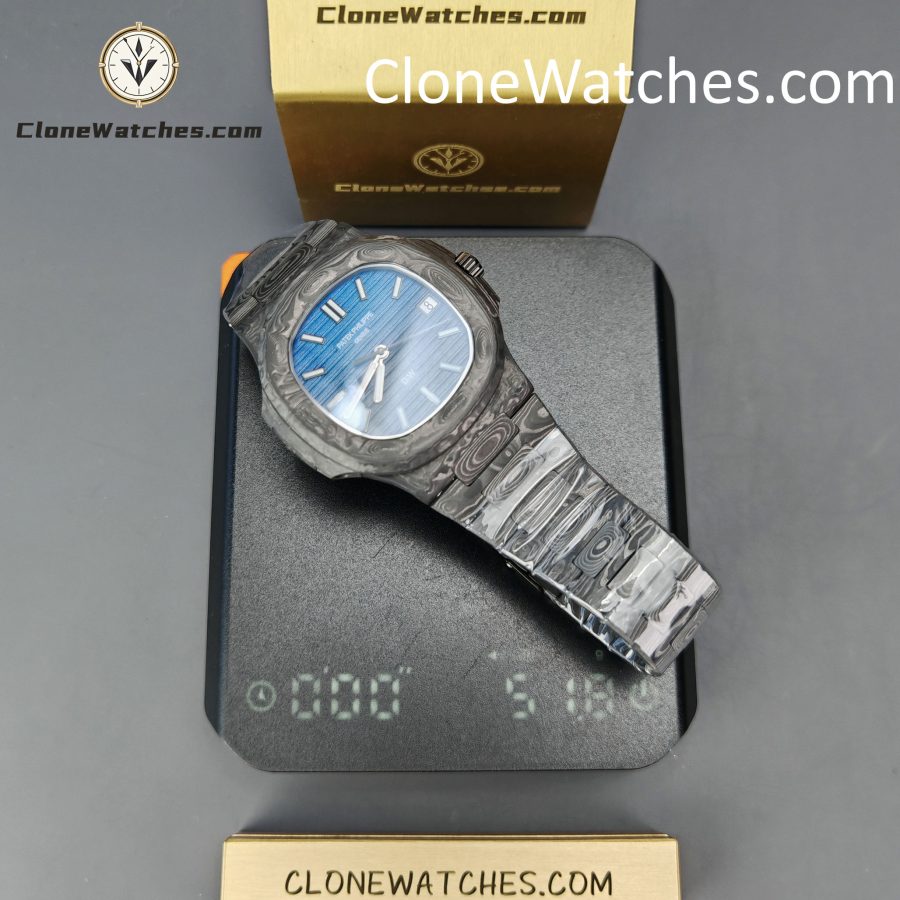 Modified Super Clone Watches 1:1 DiW Patek Philippe Nautilus 5711 BLACK GRAIL G-BLUE